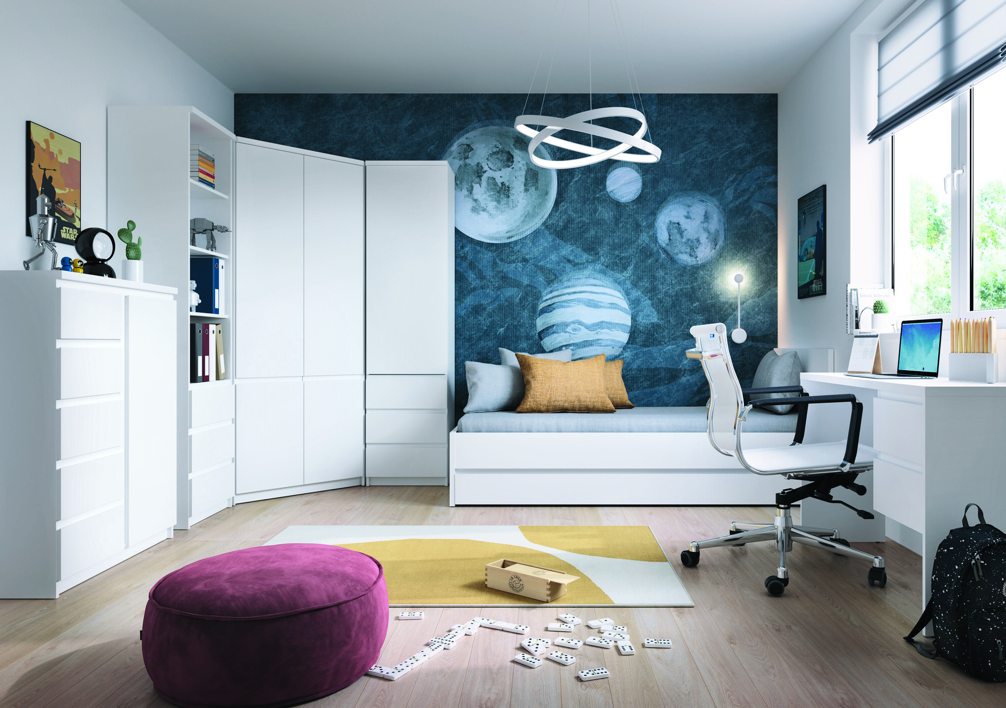 Κρεβάτι Merfere 107 (Άσπρο)