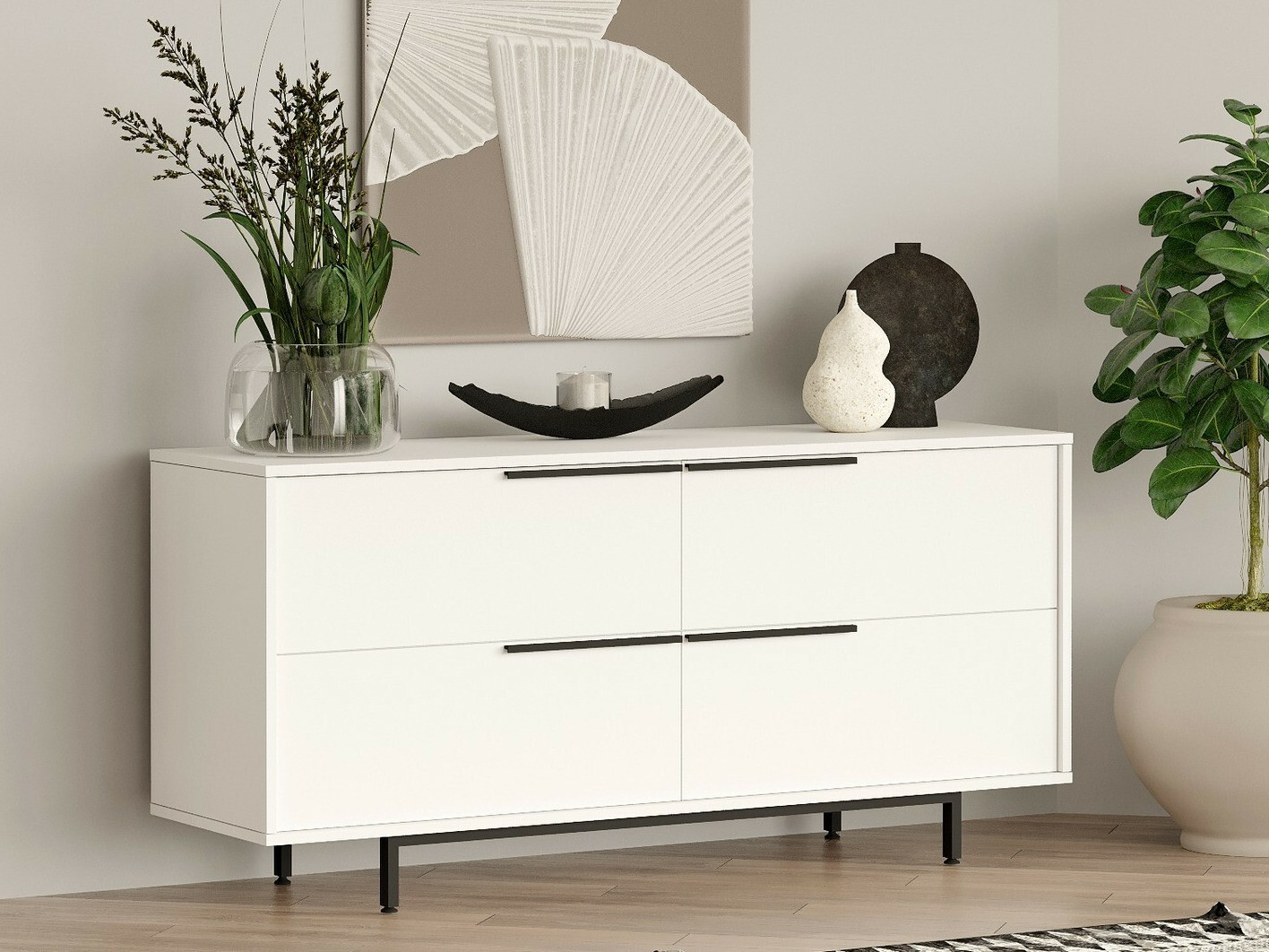 Μπουφέ Fertore 103 (Άσπρο)