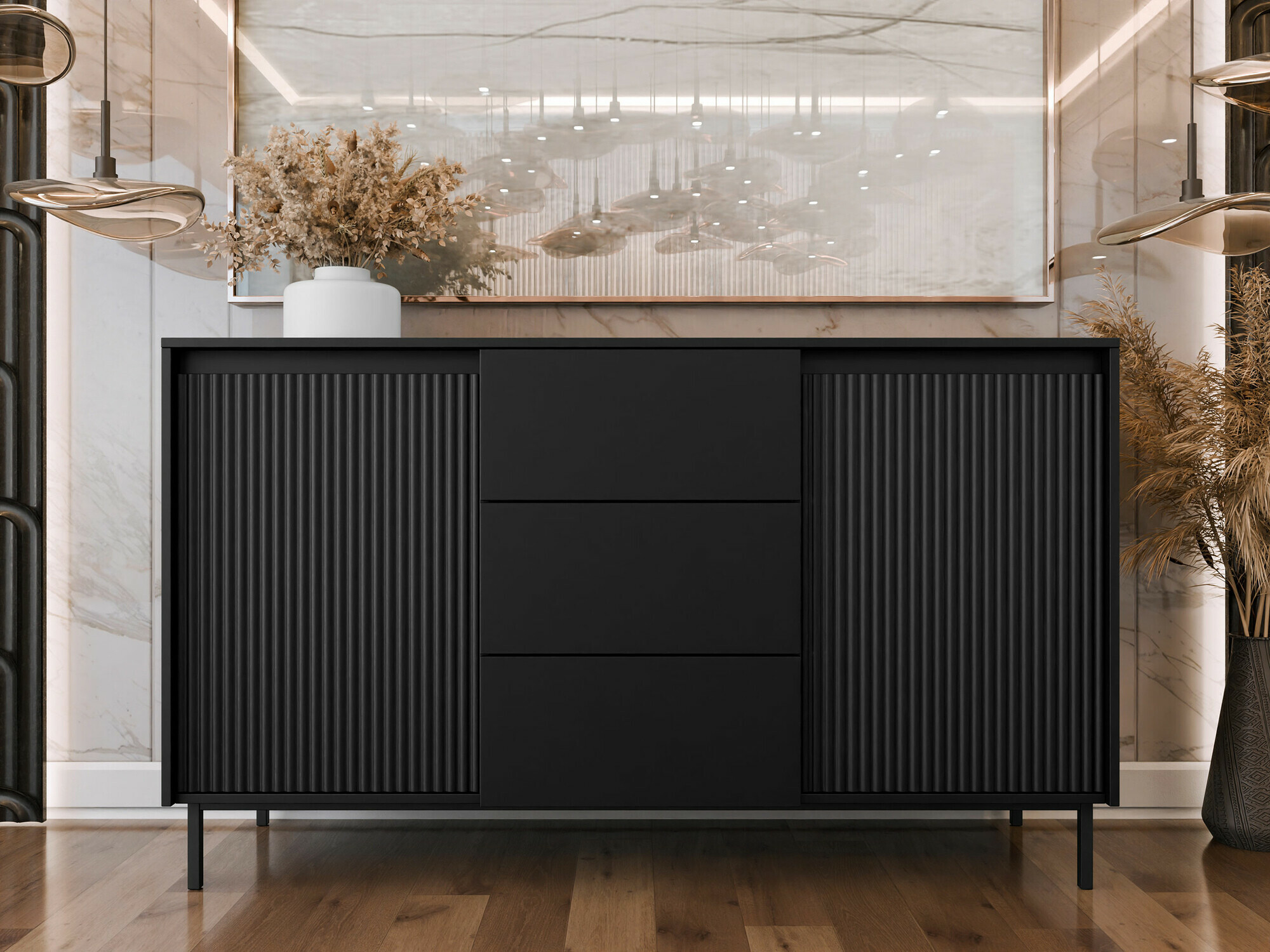 Συρταριέρα Comfivo Delruva 101 (Μαύρο)