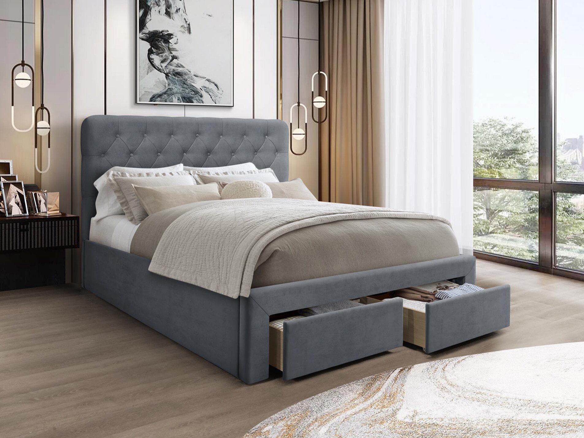 Bed Houston 1708 (Grey)