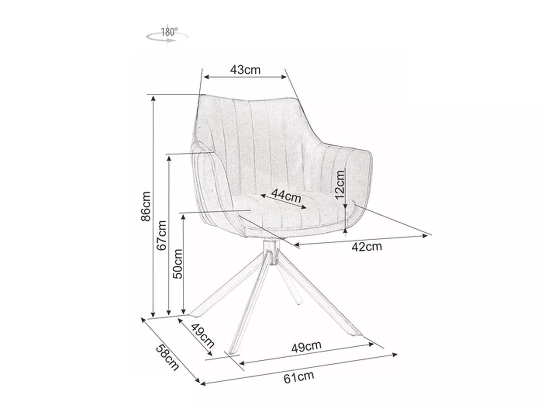 Chair Detroit 134 (Black)