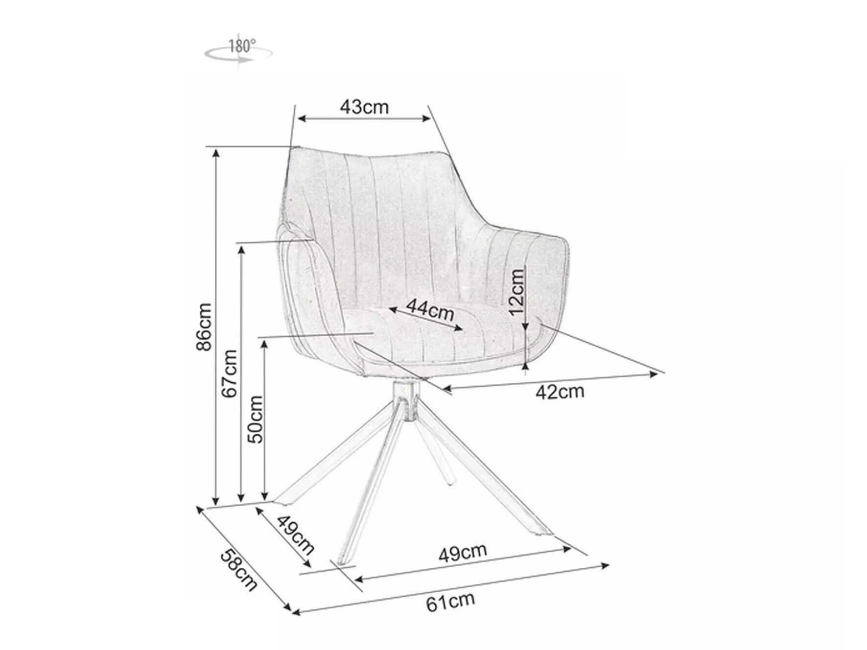 Καρέκλα Detroit 134 (Πορτοκαλί)