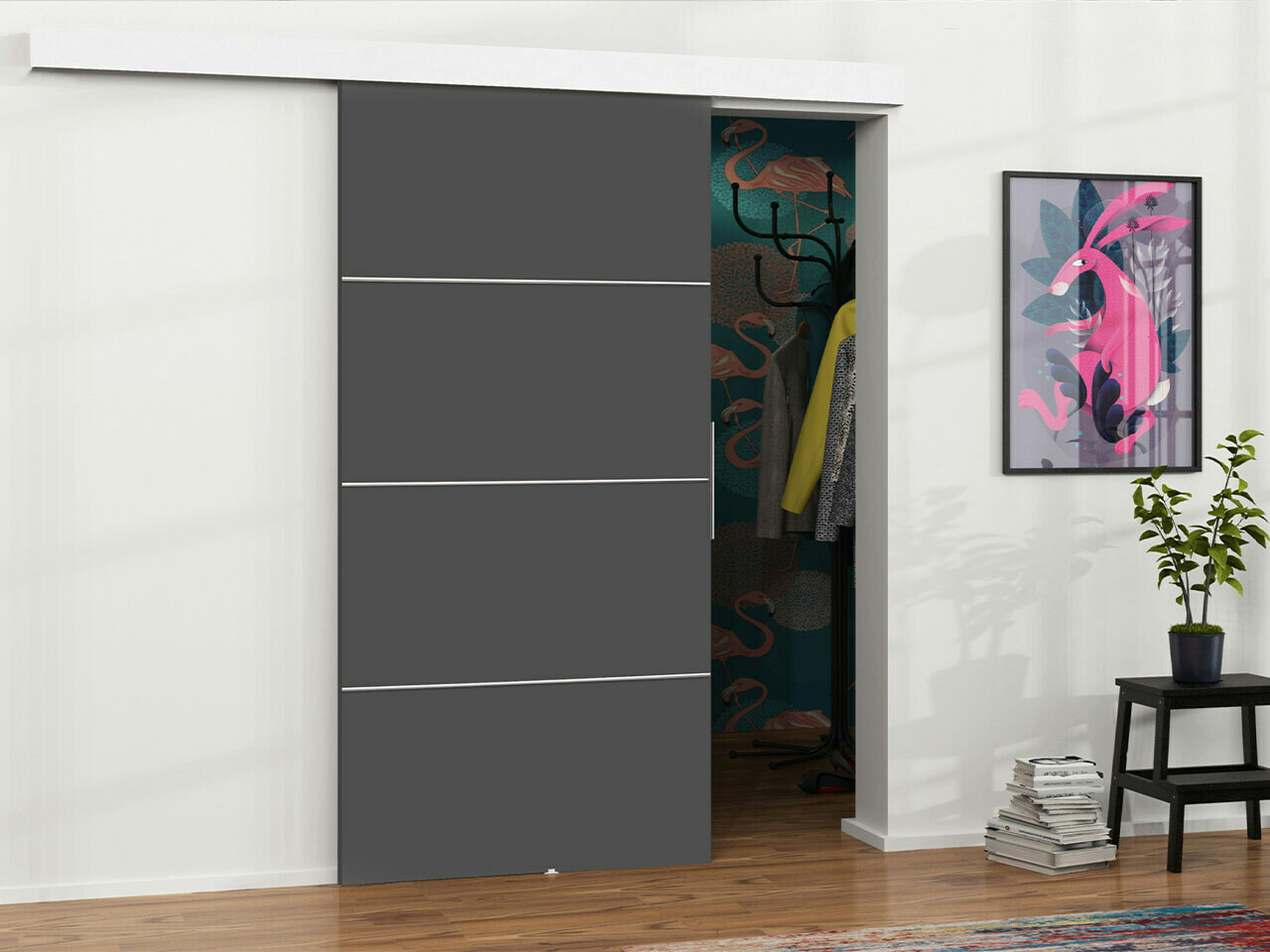 Sliding door Dover 144 (Anthracite)