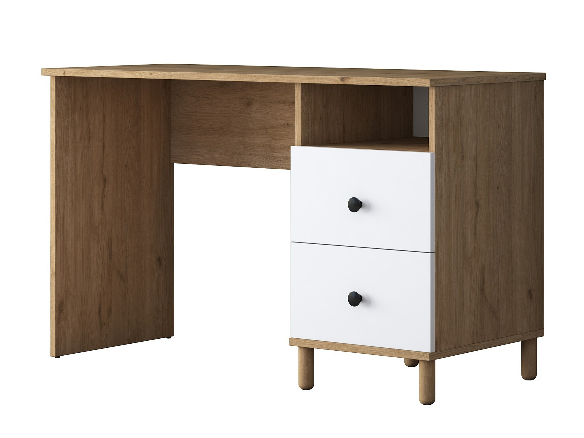 Γραφείο Catdelu 102 (Καρυδί + Άσπρο)