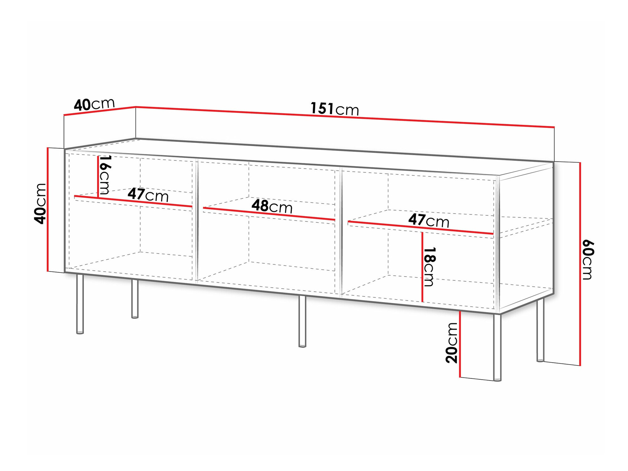 Έπιπλο τηλεόρασης Celra (Άσπρο)