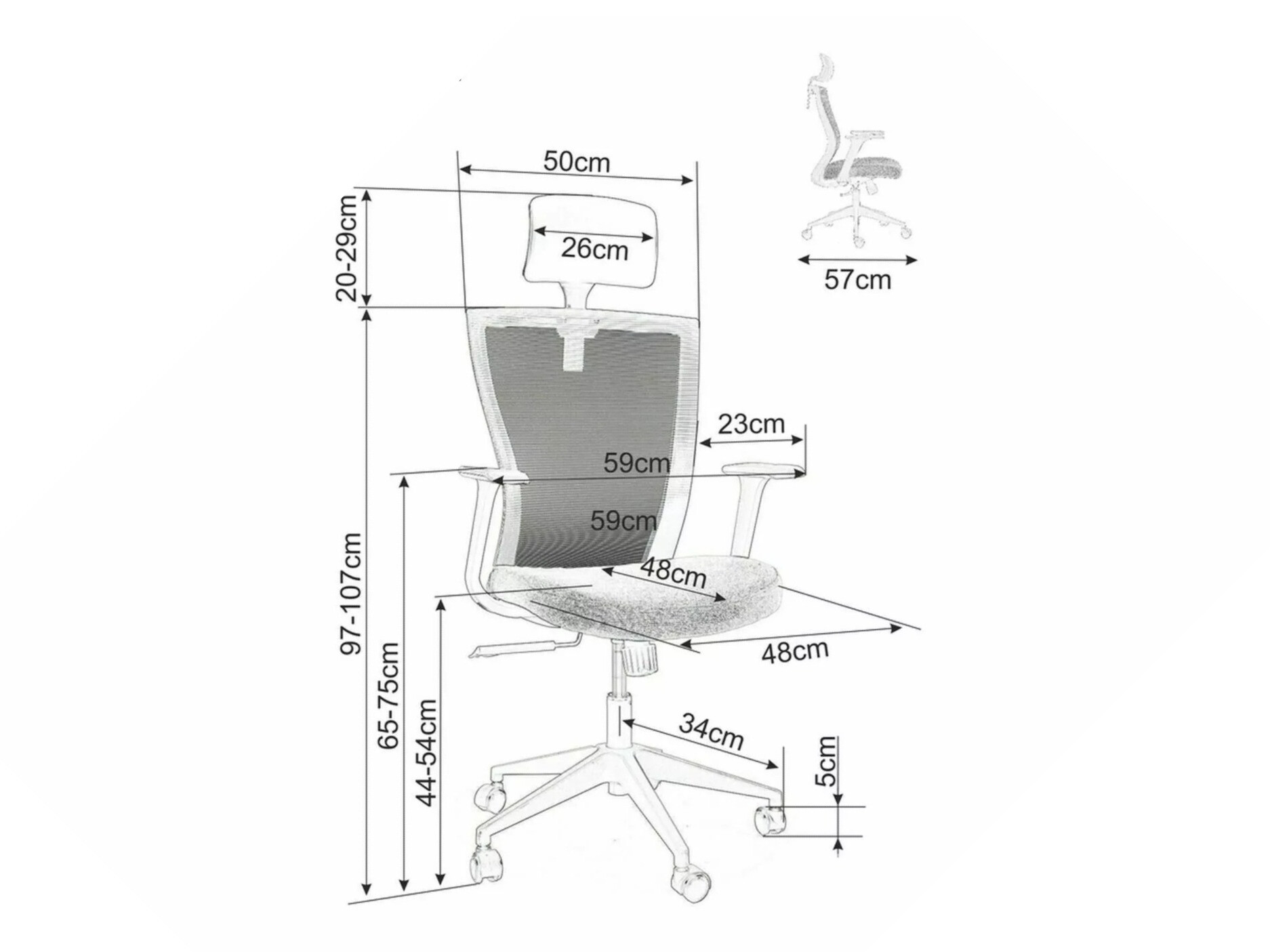Office chair Detroit 270 (Black + Yellow)