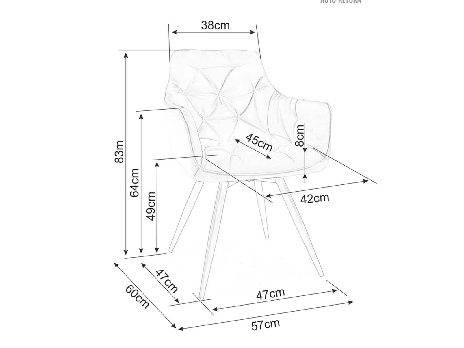 Chair Detroit 286 (Light brown)