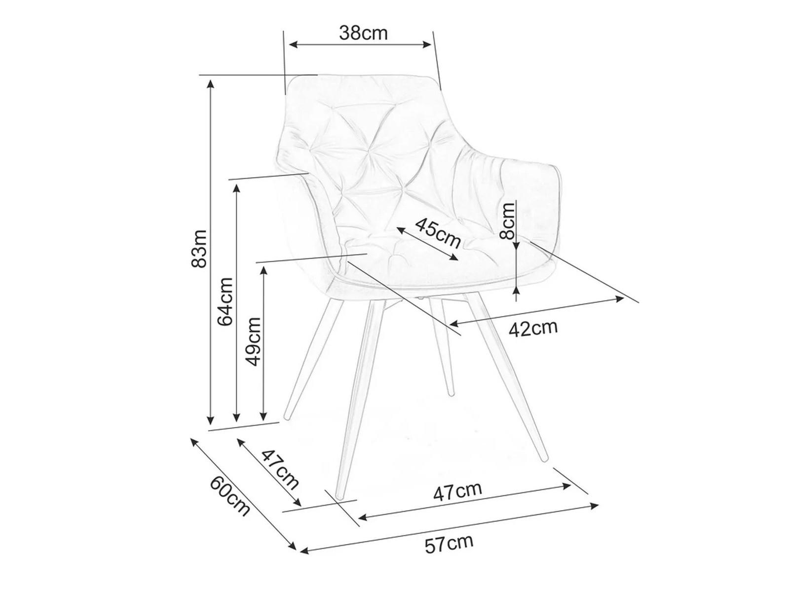 Καρέκλα Detroit 286 (Ανοιχτό λαδί)
