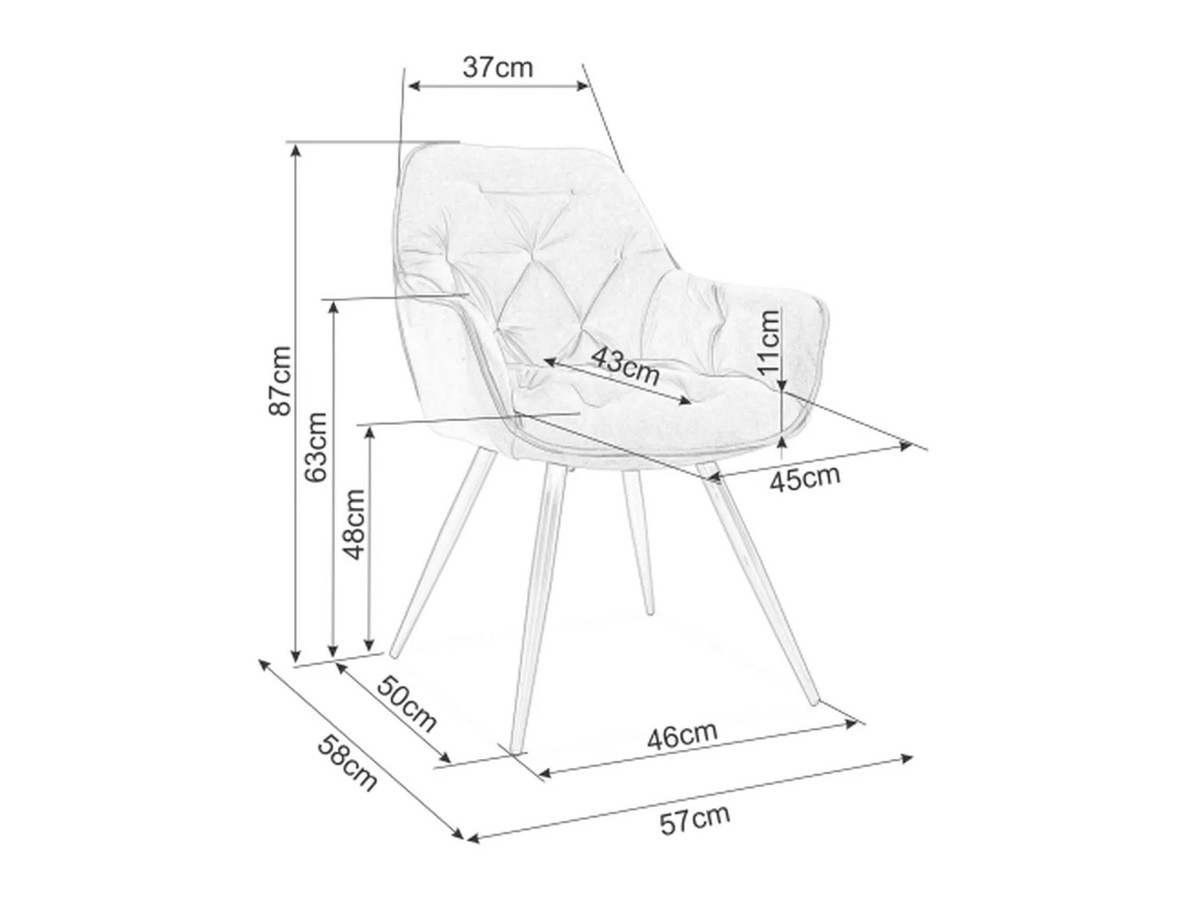 Chair Detroit 354 (Yellow)