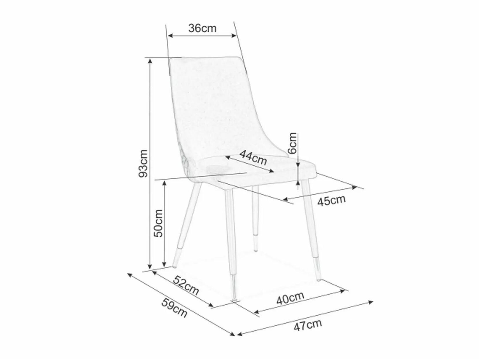 Καρέκλα Detroit 347 (Γκρι)