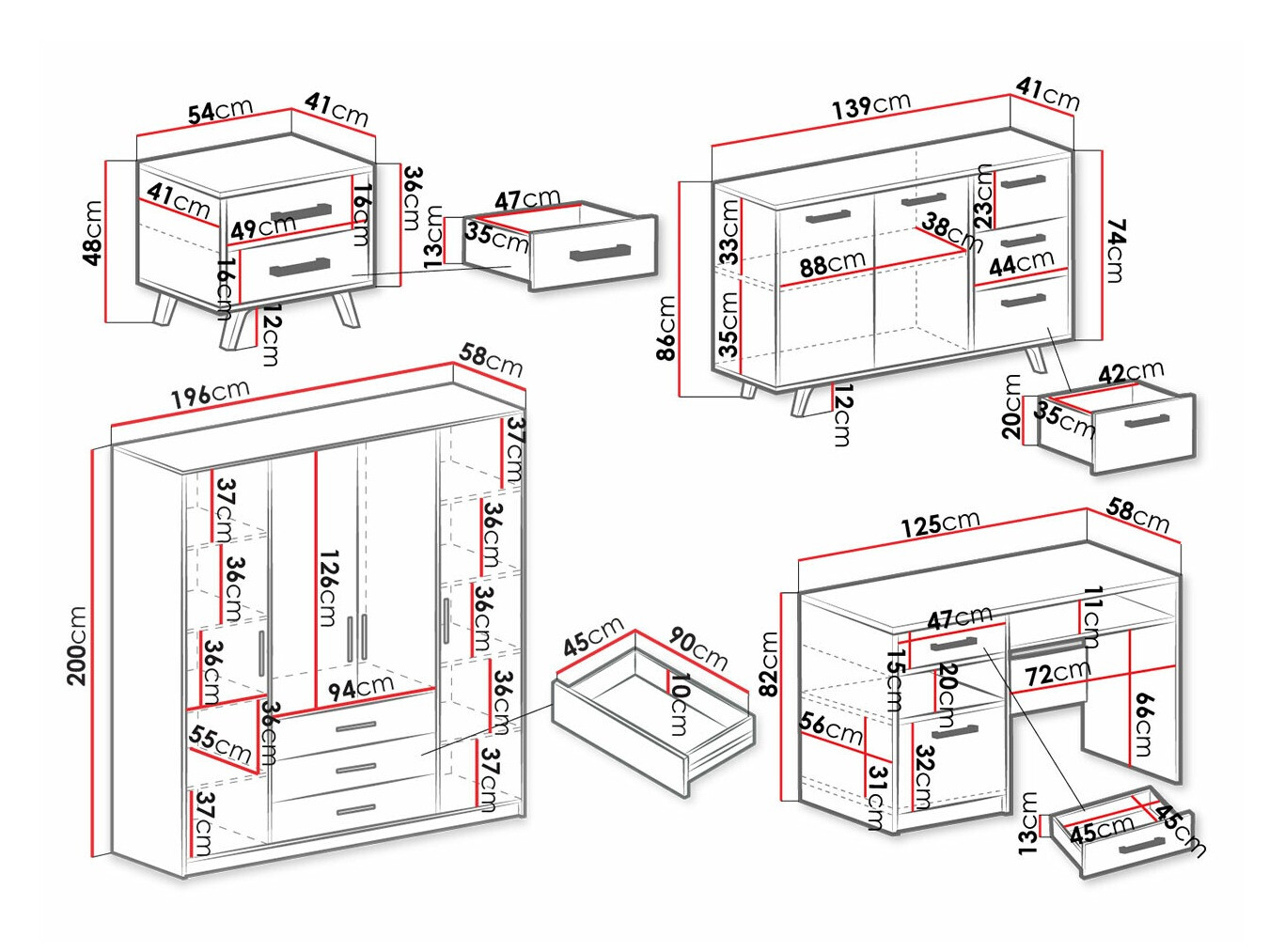 Σετ επίπλων Delbalo 106 (Μπλε)