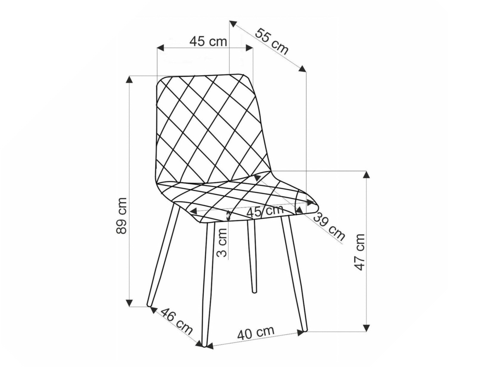 Καρέκλα Houston 1731 (Κίτρινο)