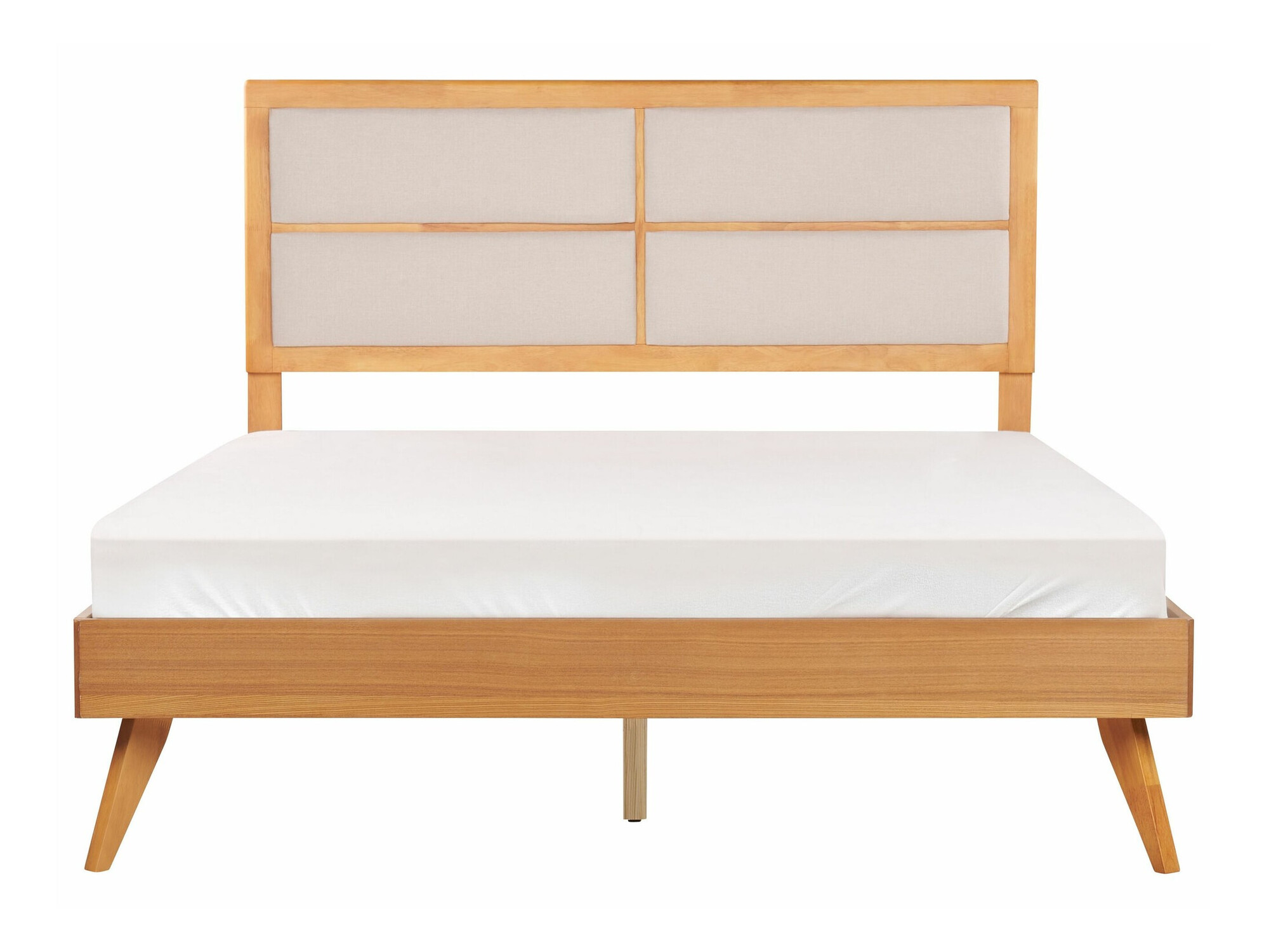 Κρεβάτι Berwyn 772 (Μπεζ + Ανοιχτό χρώμα ξύλου)