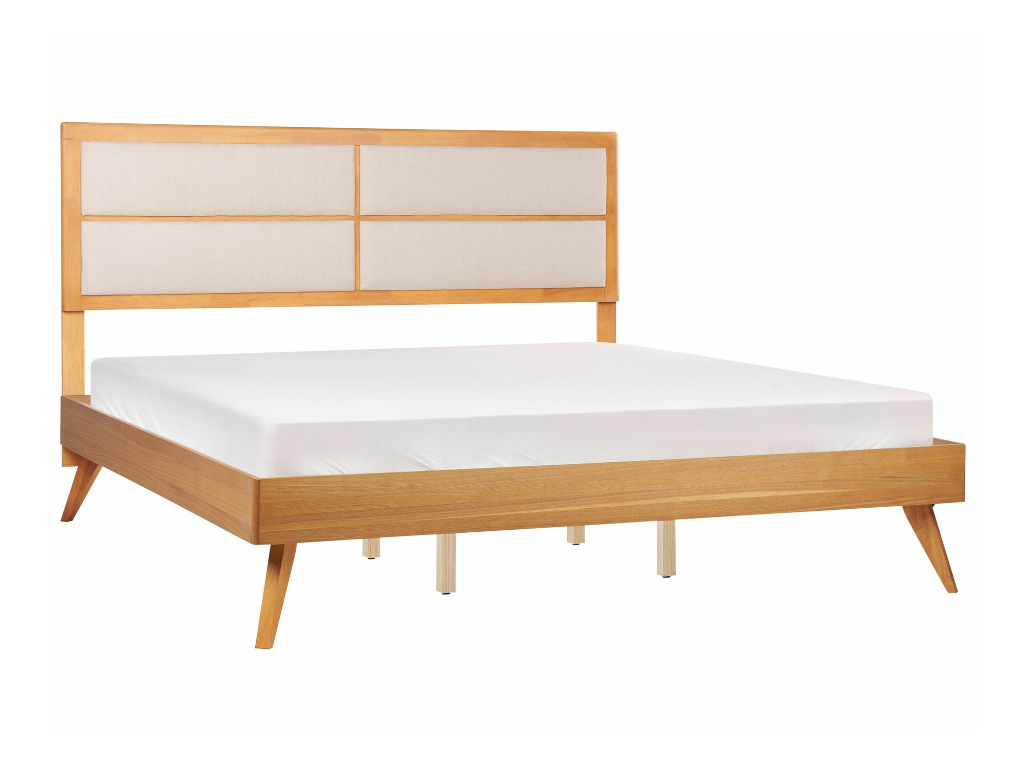 Κρεβάτι Berwyn 772 (Μπεζ + Ανοιχτό χρώμα ξύλου)