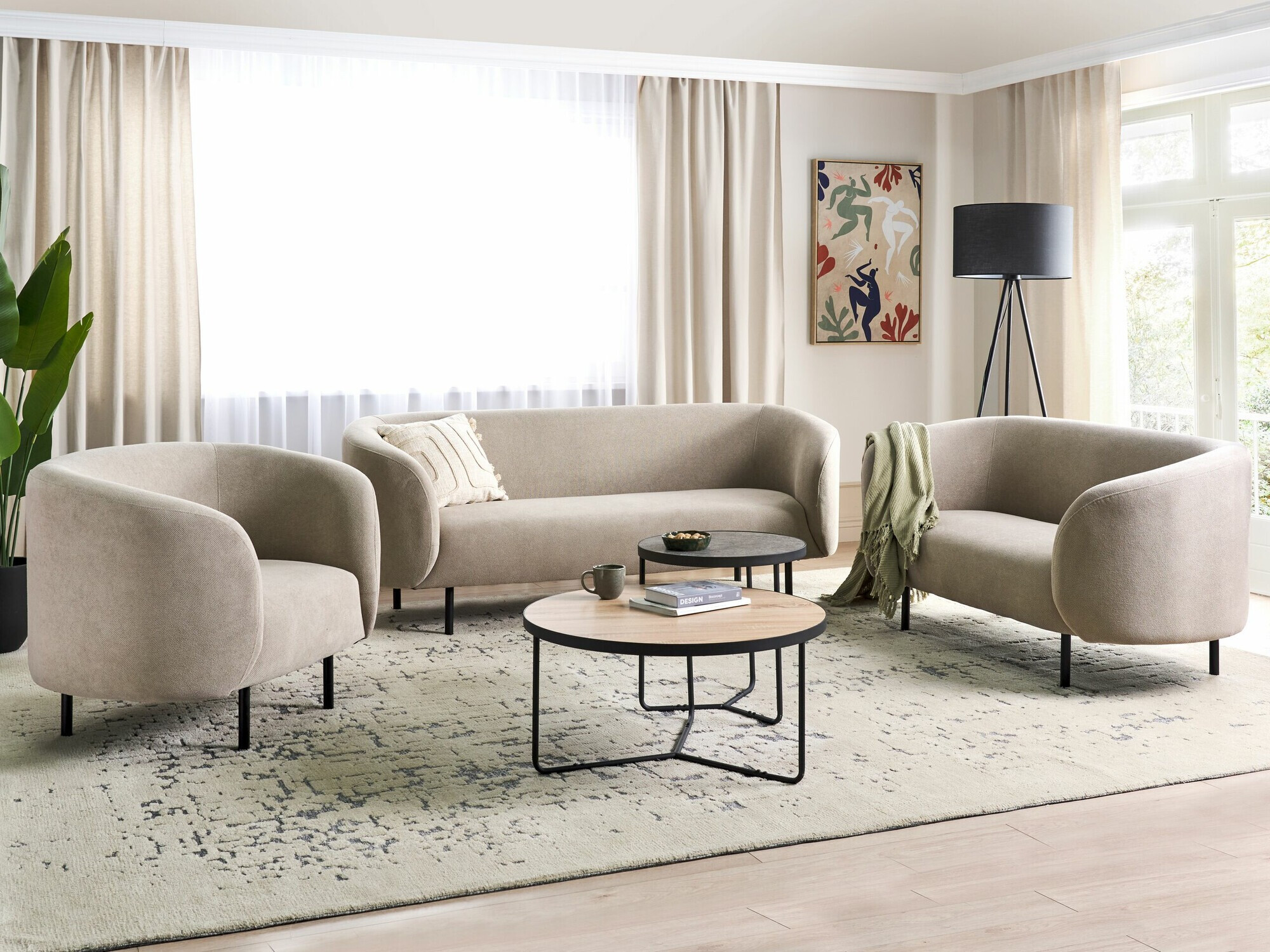 Sofa Berwyn 2042 (Taupe + Black)