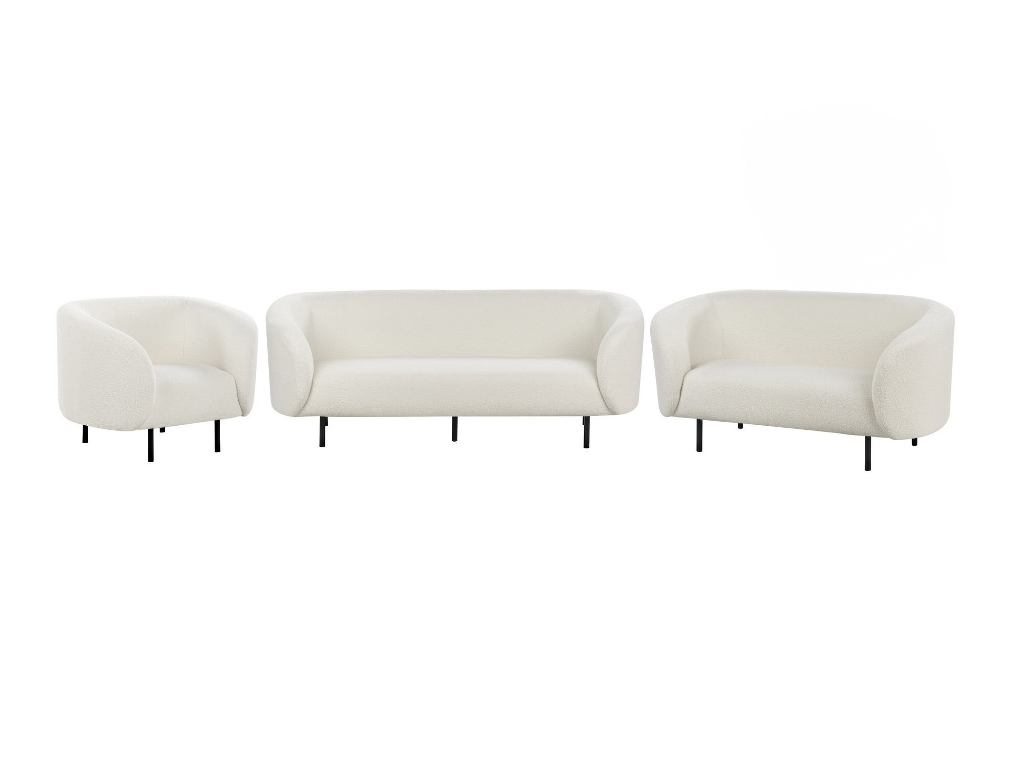 Upholstered furniture set Berwyn 2050 (White + Black)