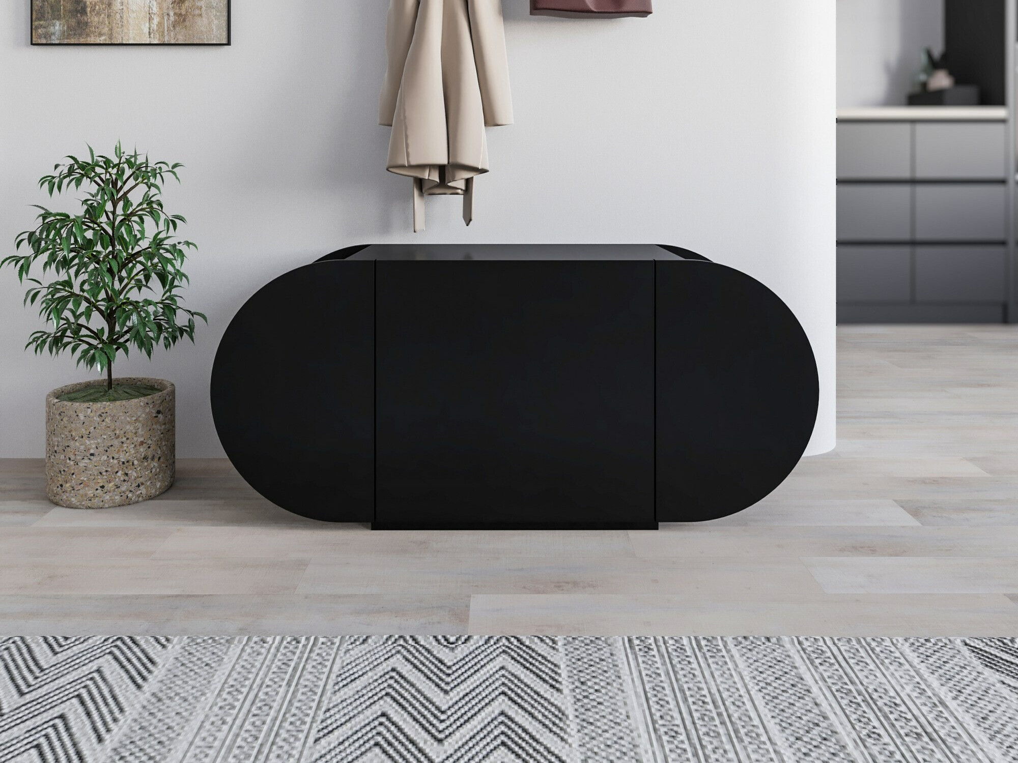 Shoe cabinet Kailua 2145 (Black)