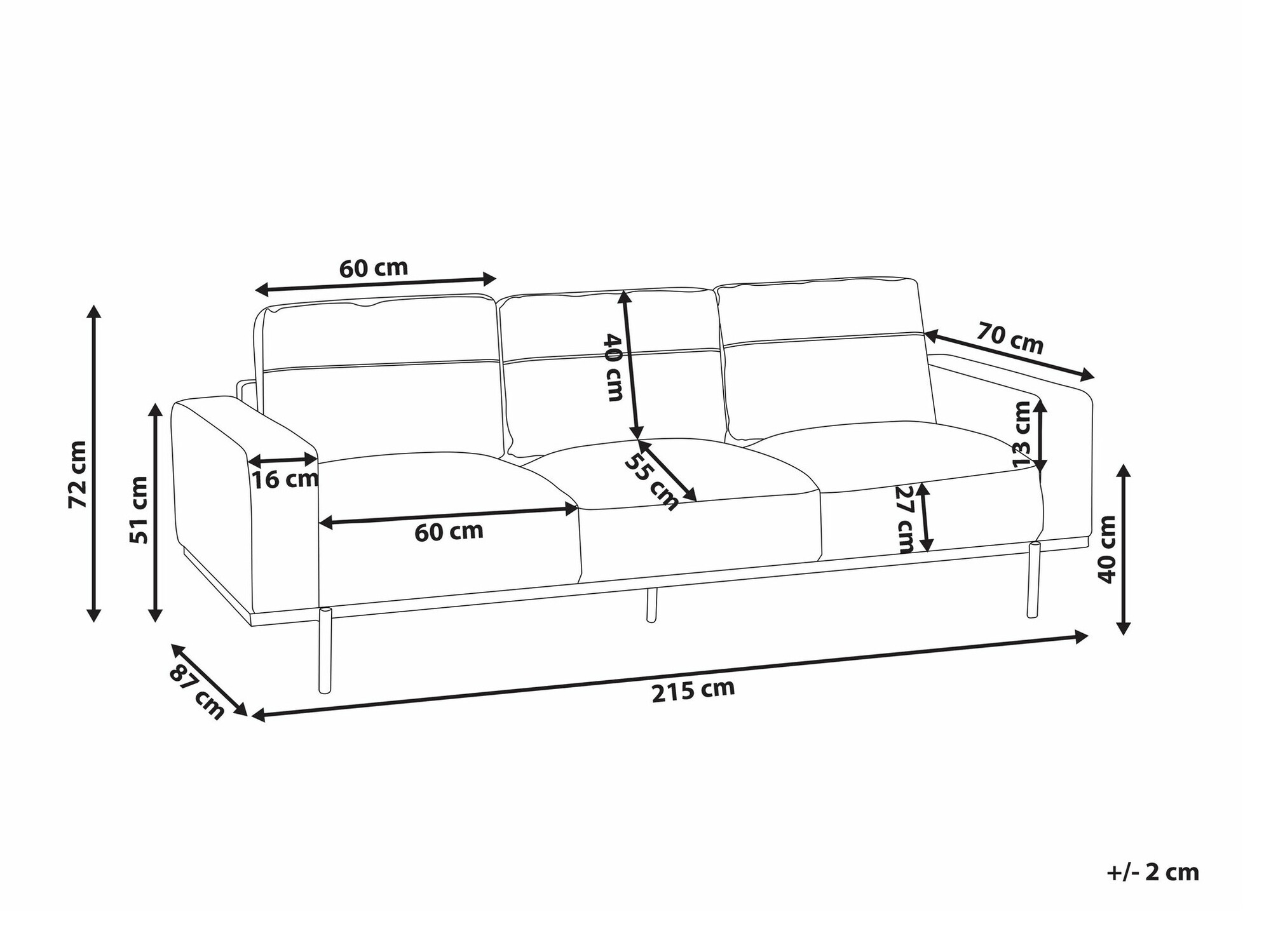 Sofa Berwyn 2065 (White)