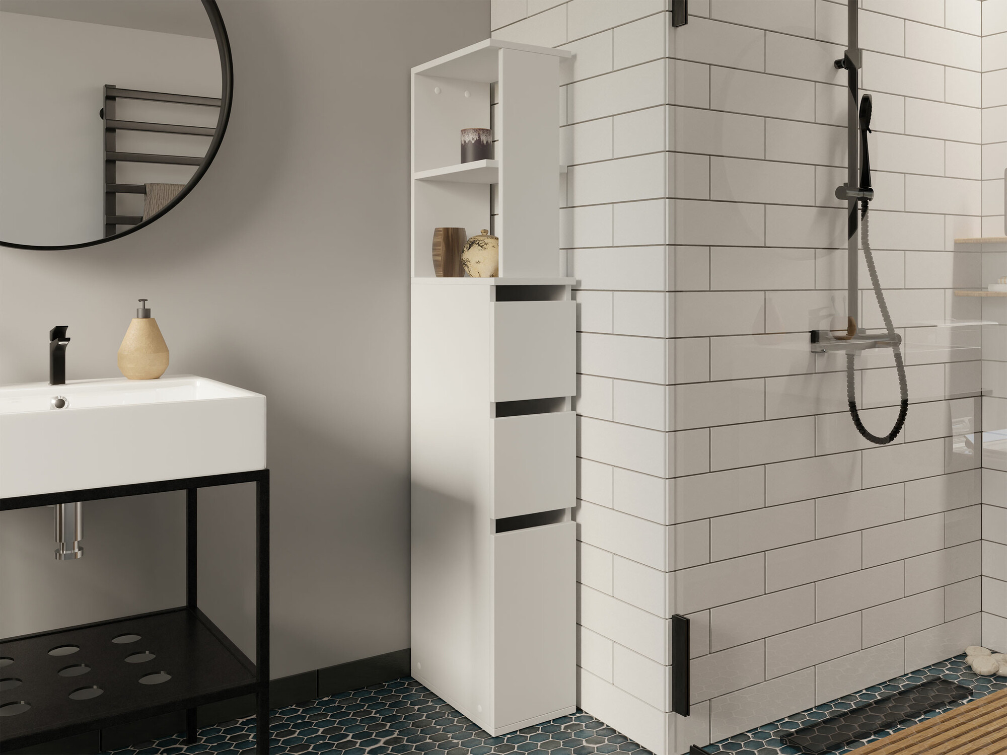 Όρθιο ντουλάπι μπάνιου Comfivo 384