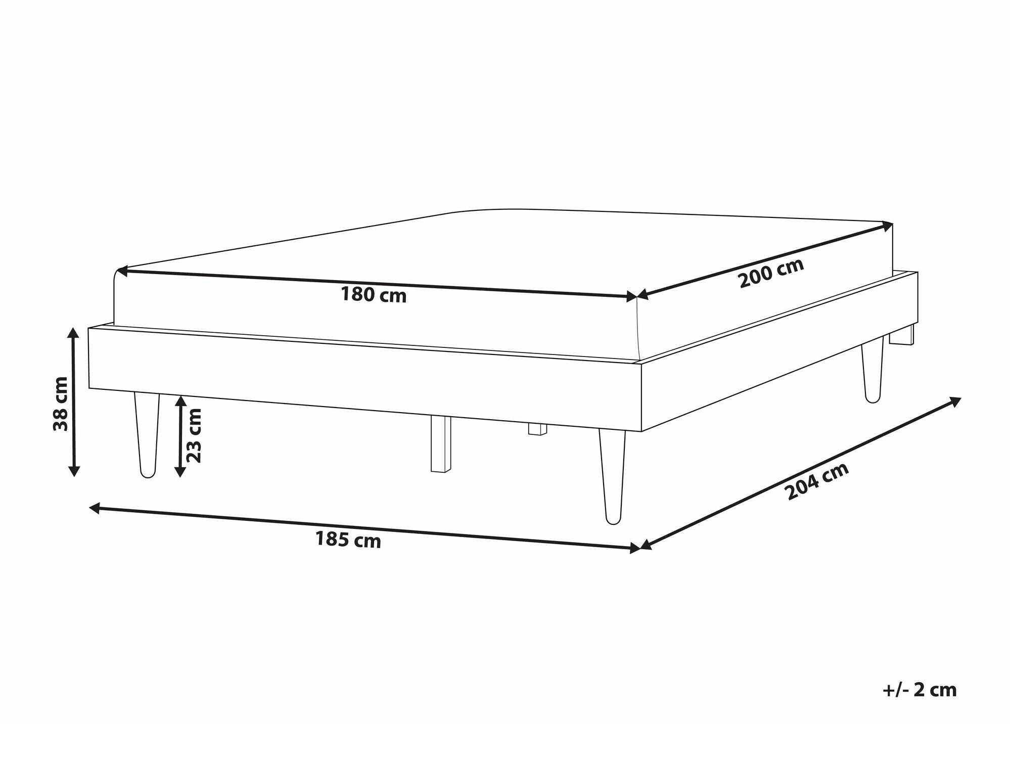 Κρεβάτι Berwyn 2088 (Ανοιχτό χρώμα ξύλου)