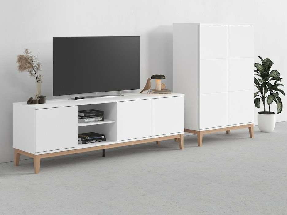 Σετ επίπλων σαλονιού Felmelo 103 (Άσπρο)