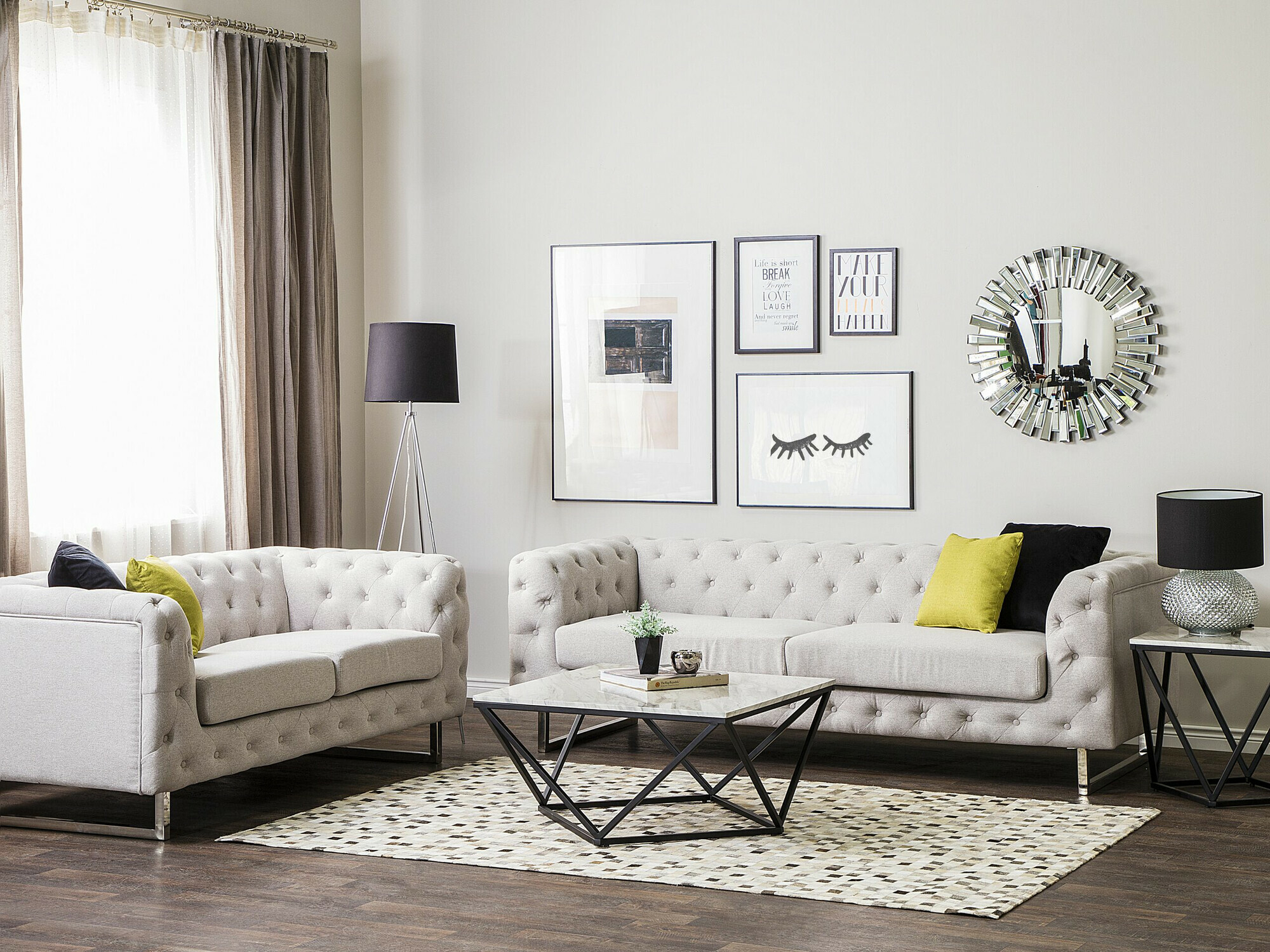 English-style upholstered furniture set Berwyn 2095 (Beige)