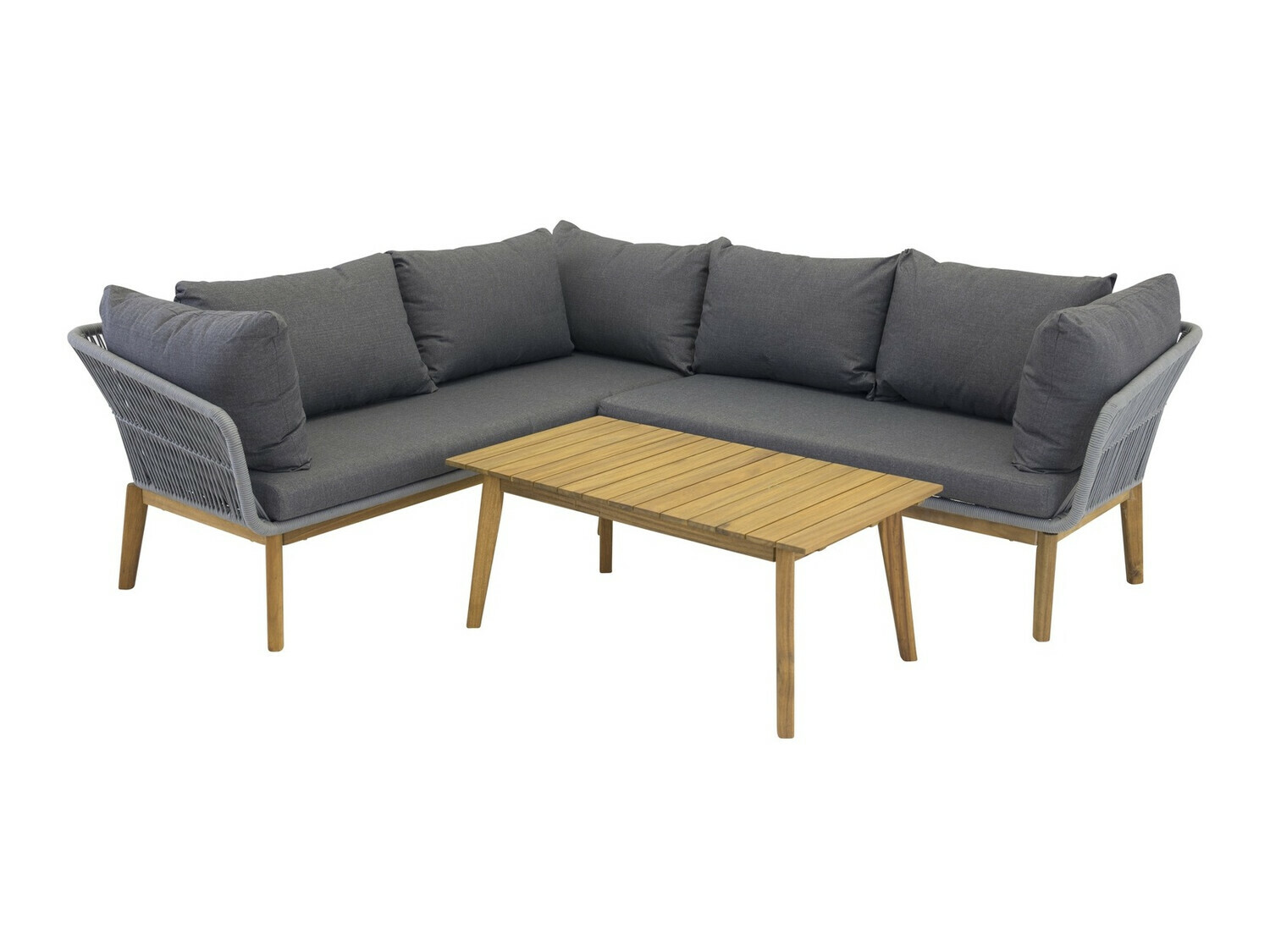 Outdoor furniture set Dallas 1085 (Acacia + Grey)