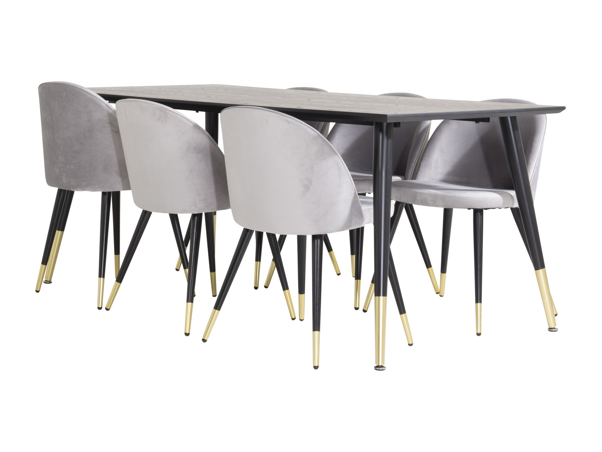 Dining set Dallas 346 (Grey + Black)