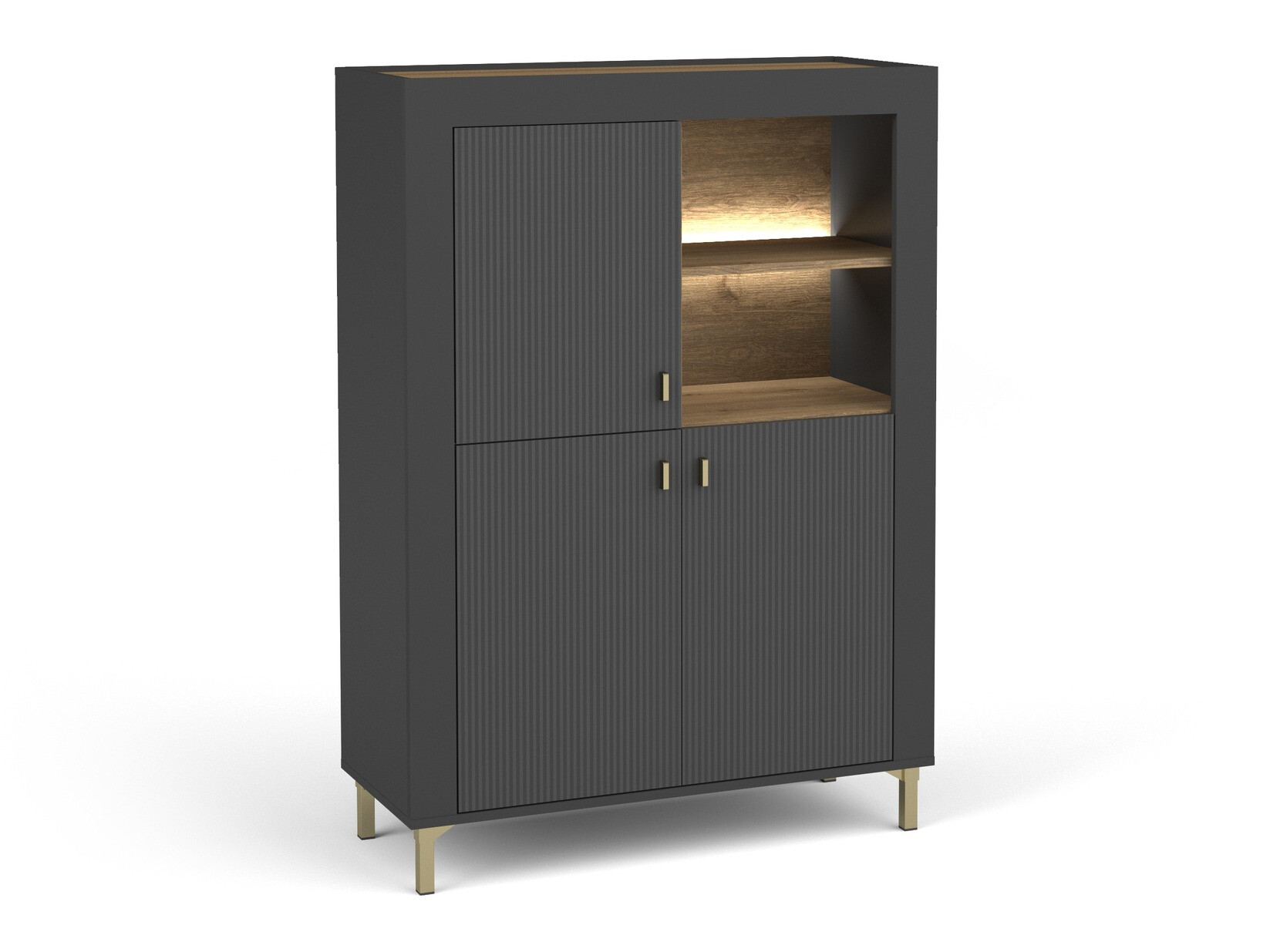 Bookcase Mormavu 105 (Matte black)