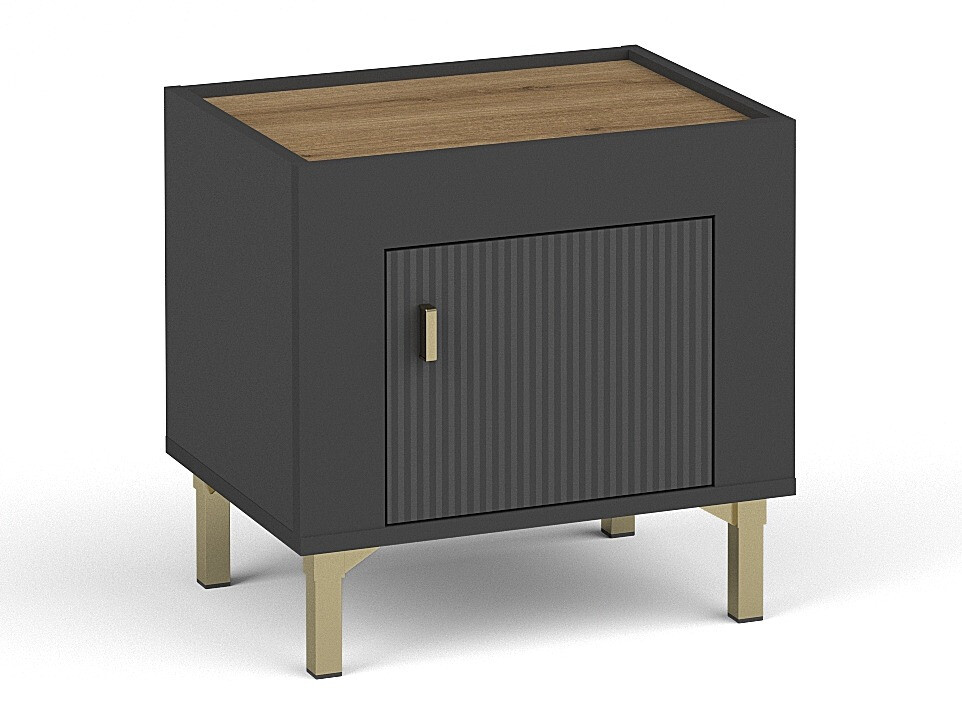 Bedside table Mormavu 109 (Matte black)