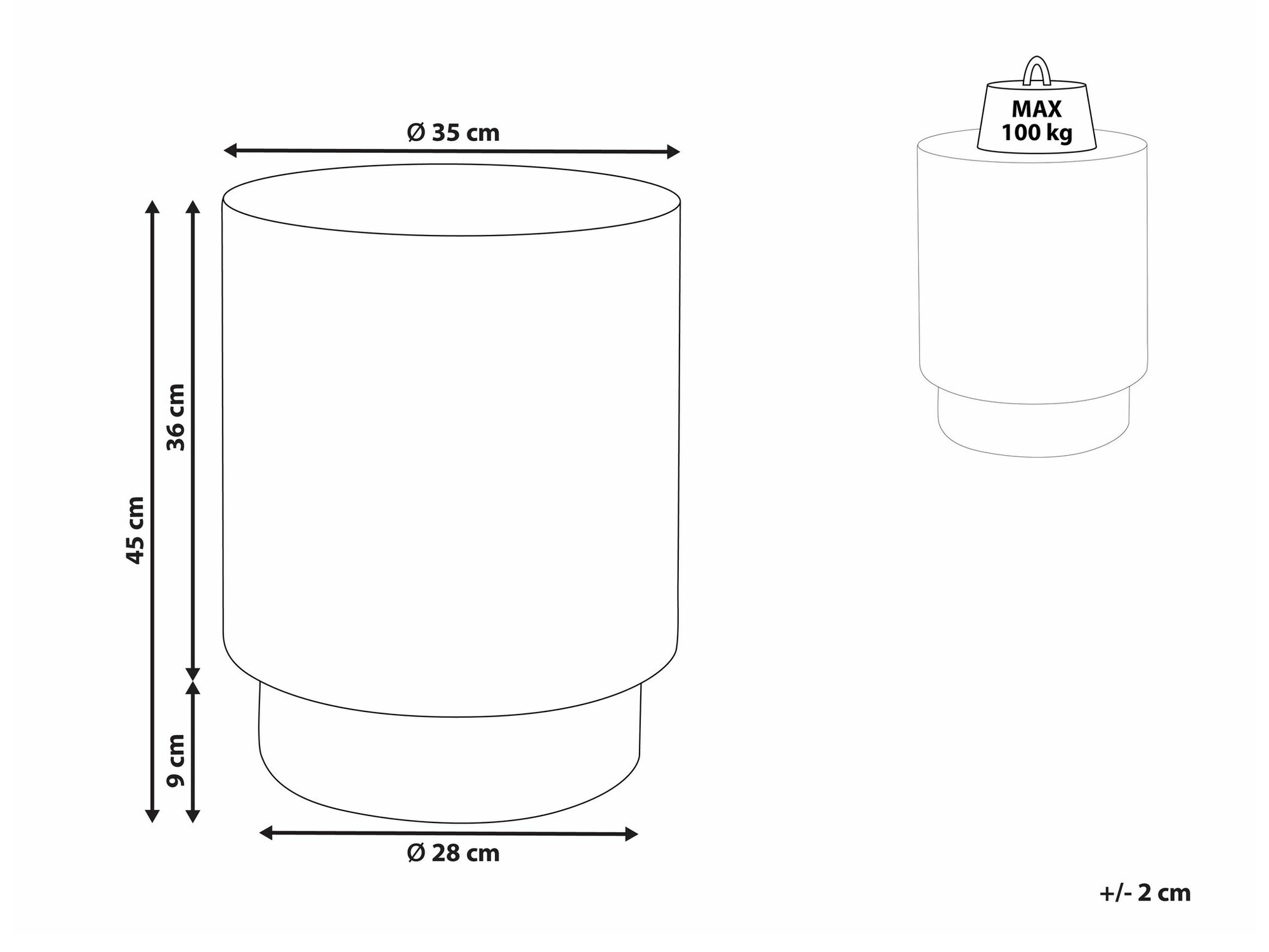 Side table Berwyn 2126 (White)