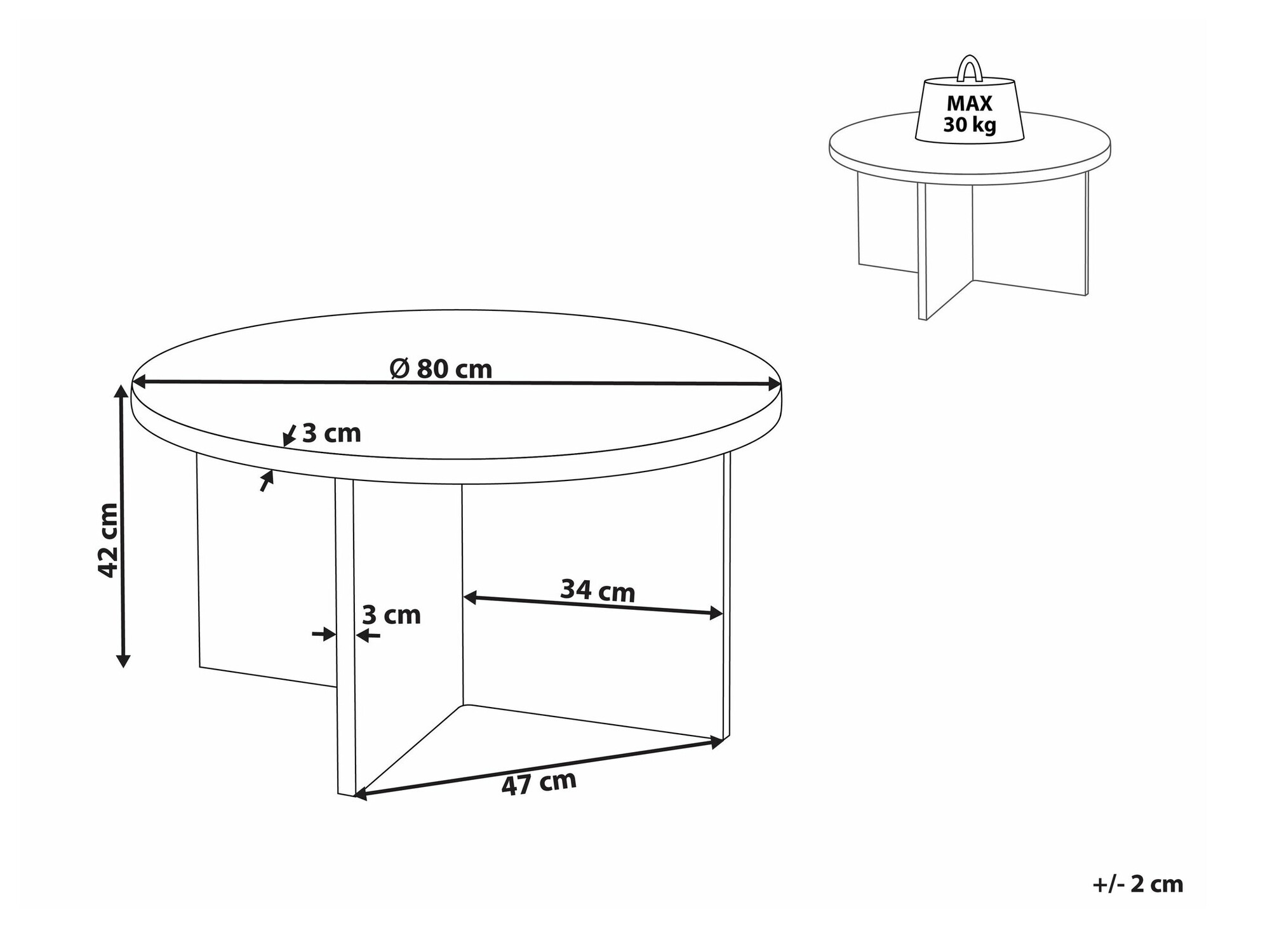 Τραπεζάκι σαλονιού Berwyn 2129 (Γκρι)