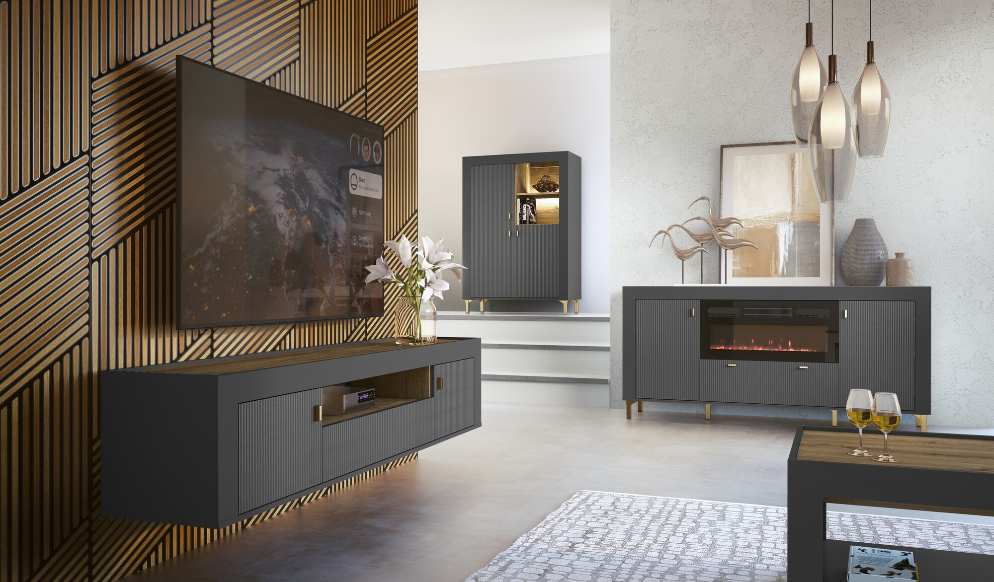 TV stand Mormavu 106 (Matte black)