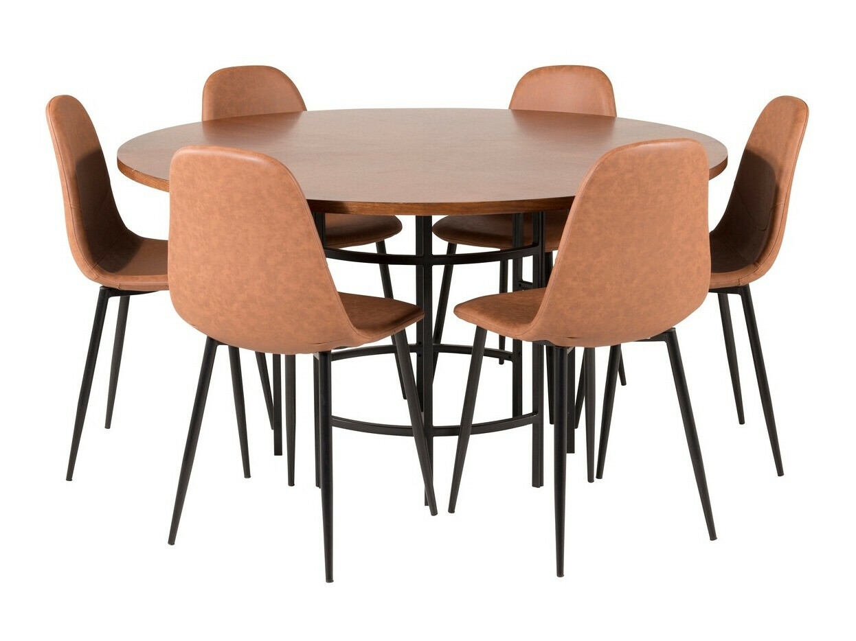 Σετ τραπεζαρίας Dallas 309 (Καφέ + Μαύρο)