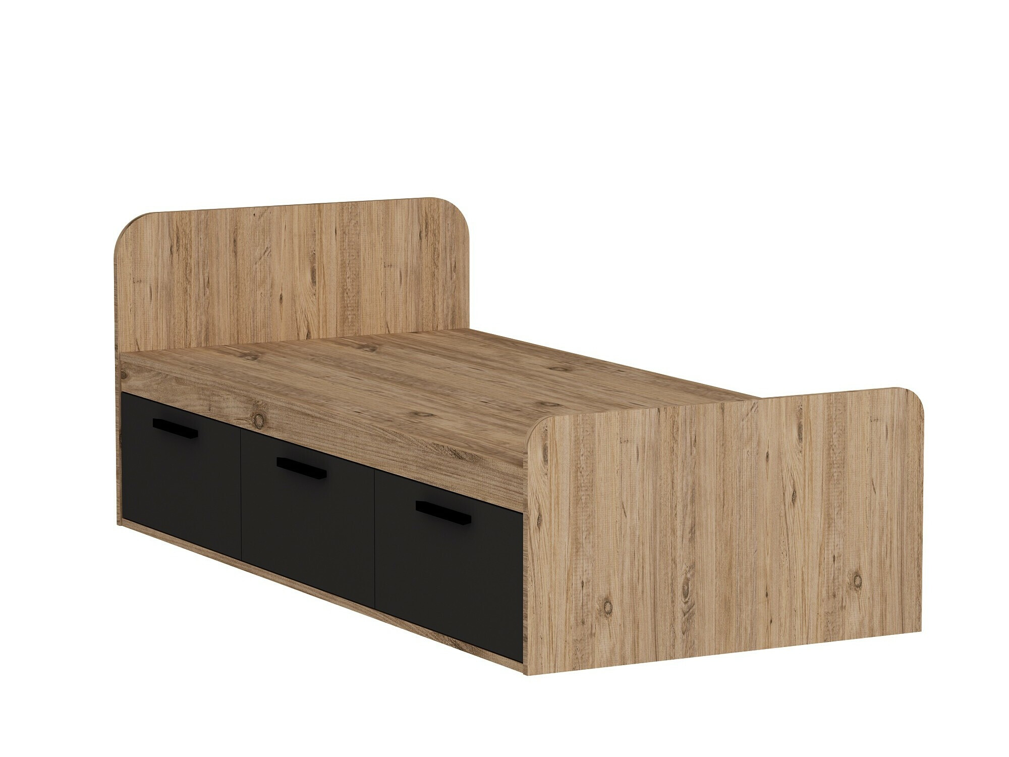 Bed Kailua 2185 (Anthracite + Pine)