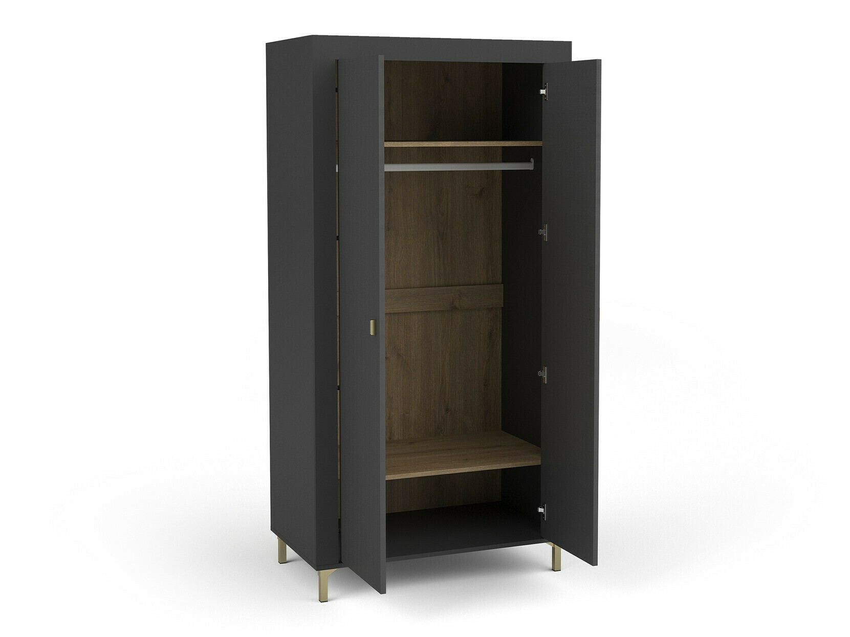 Bedroom set Mormavu 112 (Matte black + Grey)