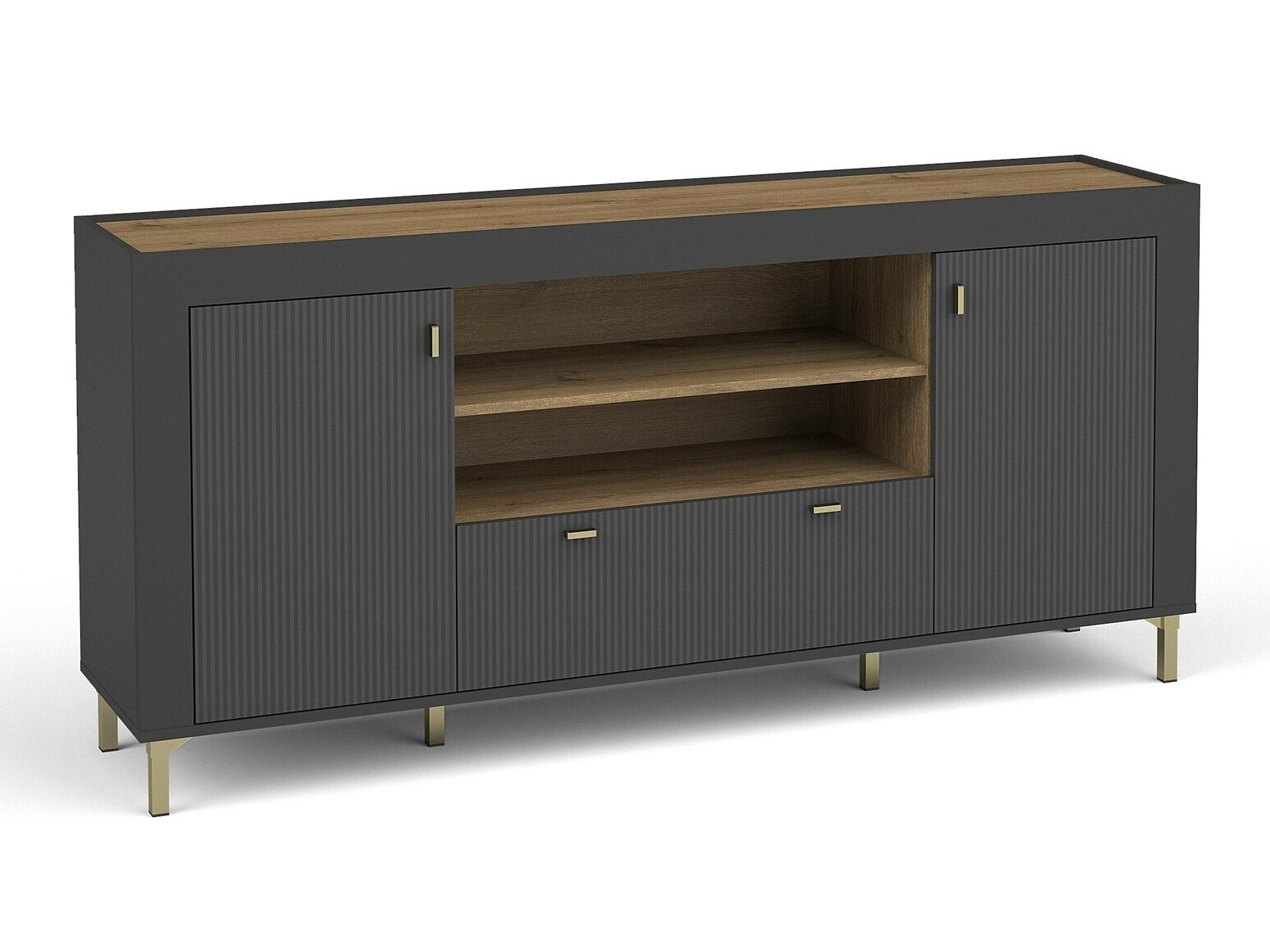 Chest of drawers Mormavu 110 (Matte black)
