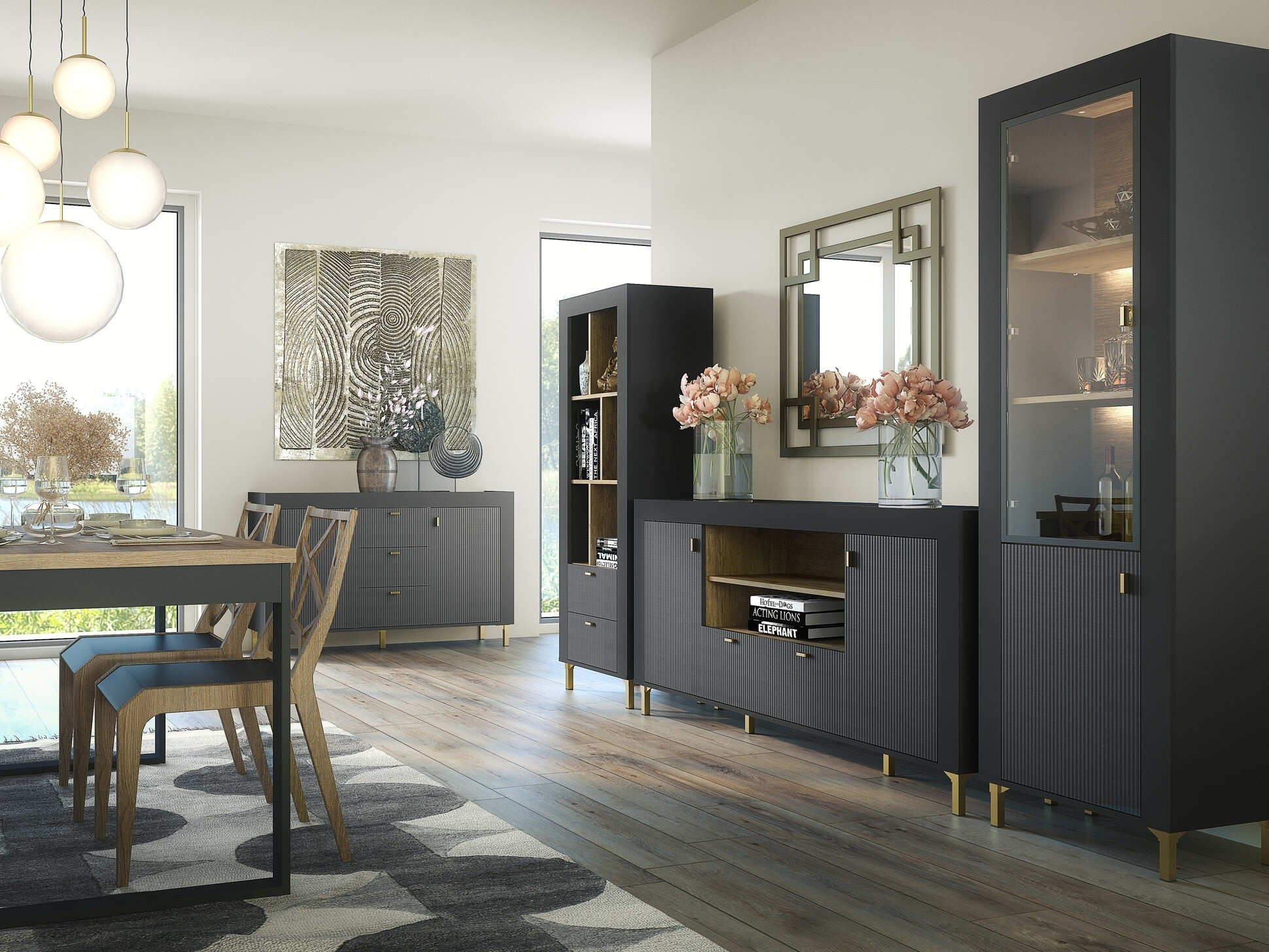 Chest of drawers Mormavu 110 (Matte black)