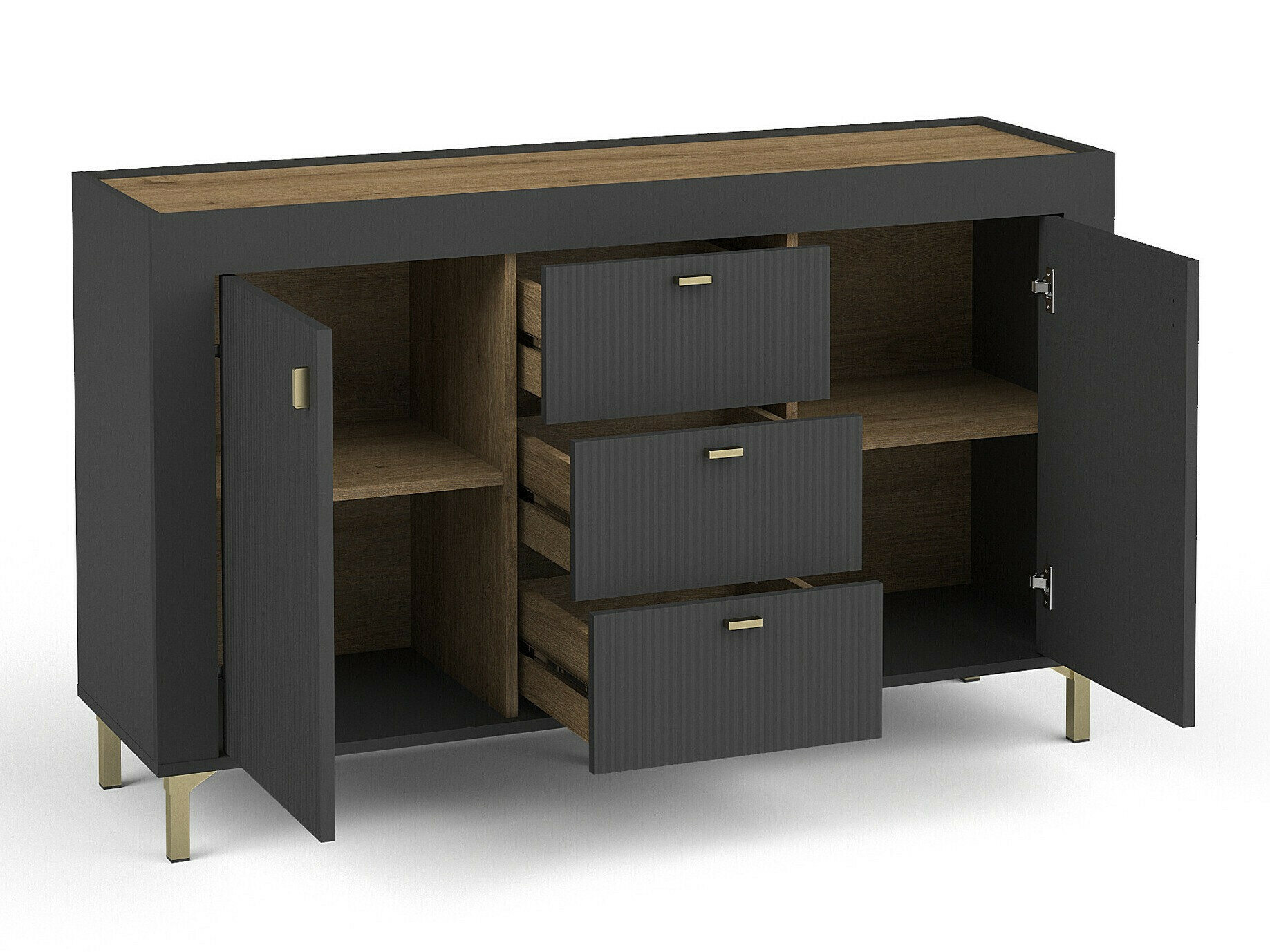 Living room set Mormavu 114 (Matte black)