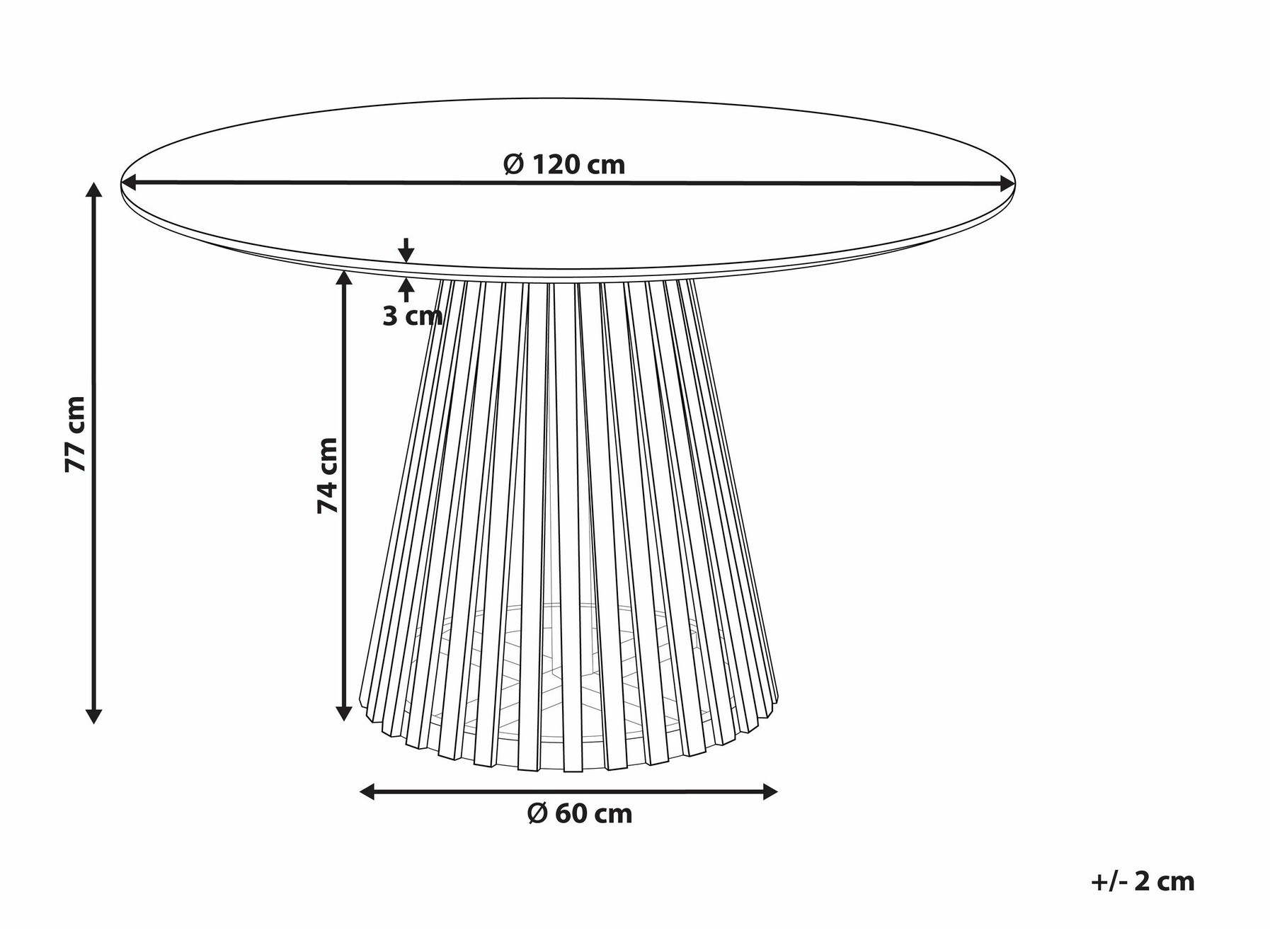 Τραπέζι Berwyn 2141 (Μαύρο)
