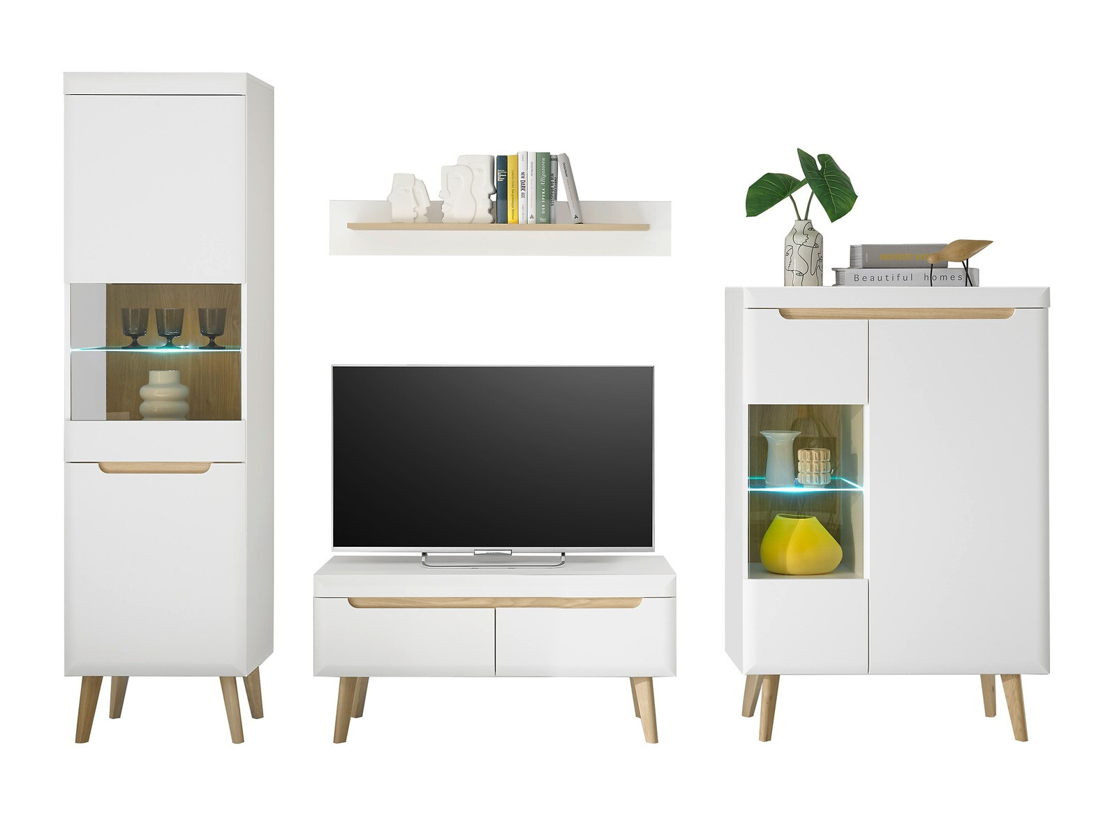 Σετ επίπλων σαλονιού Vircava 111 (Άσπρο)