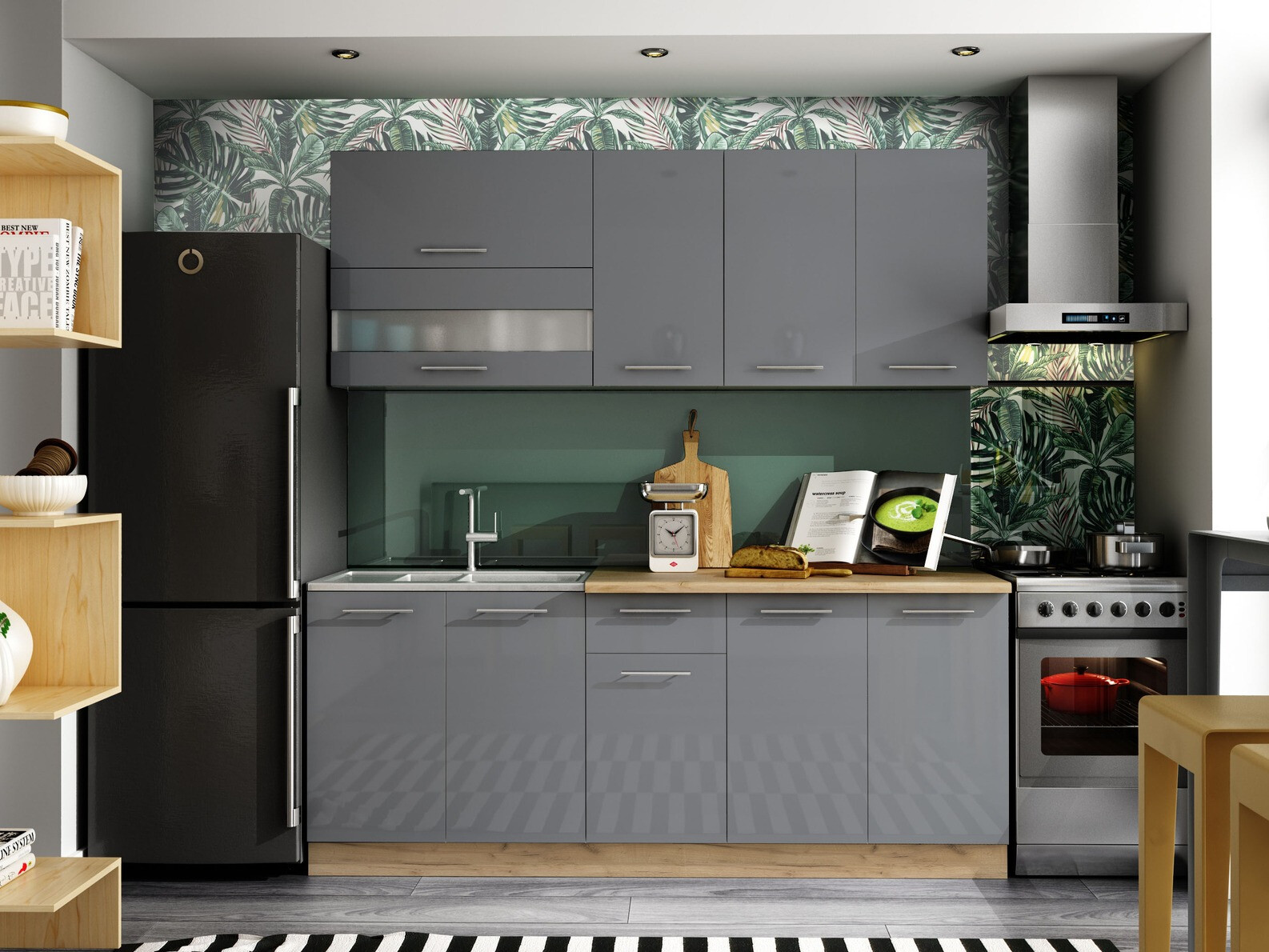 Πολυμορφικό ντουλάπι τοίχου Tiffa Grey 111