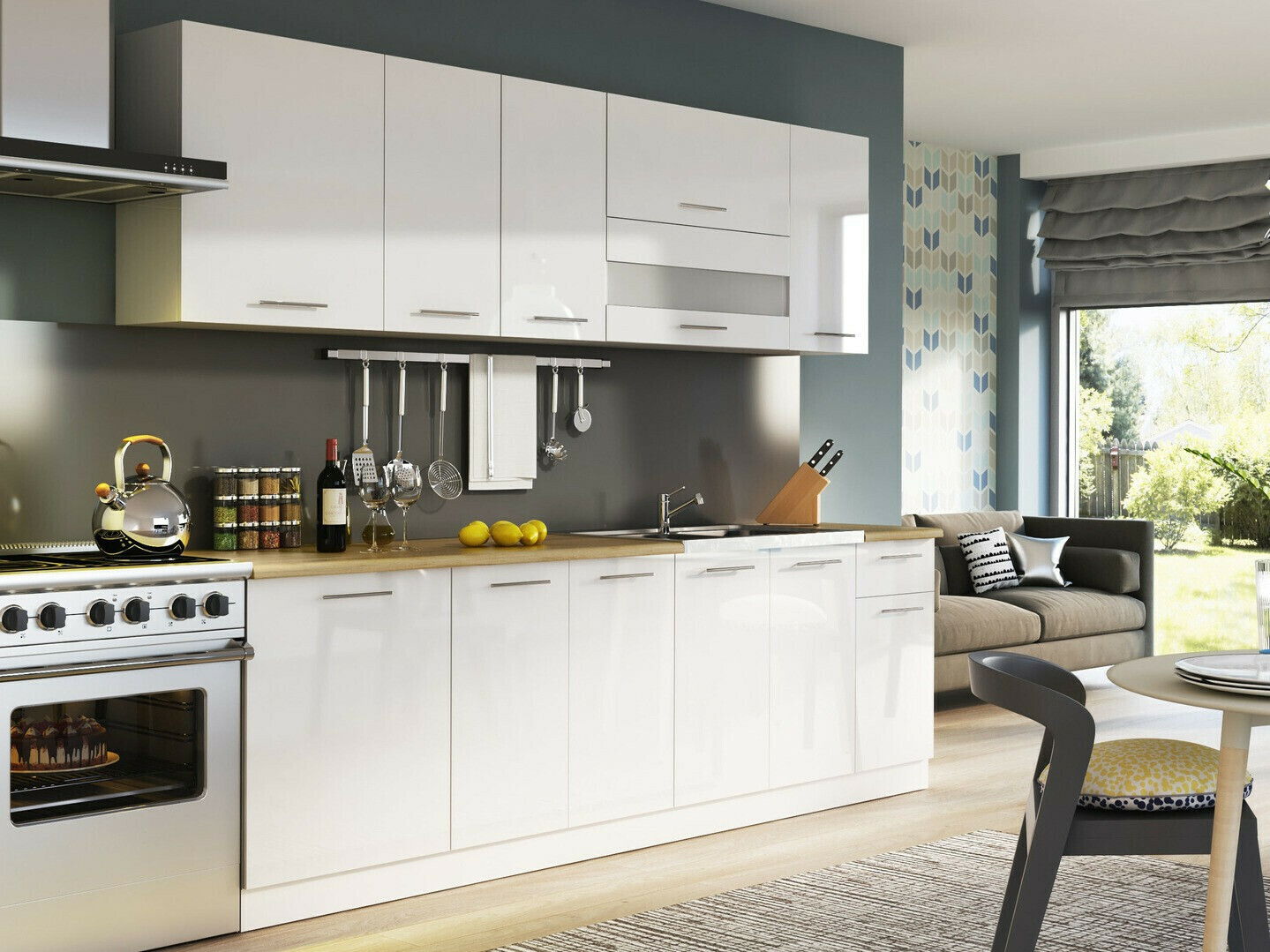 Πολυμορφικό ντουλάπι τοίχου Tiffa White 125