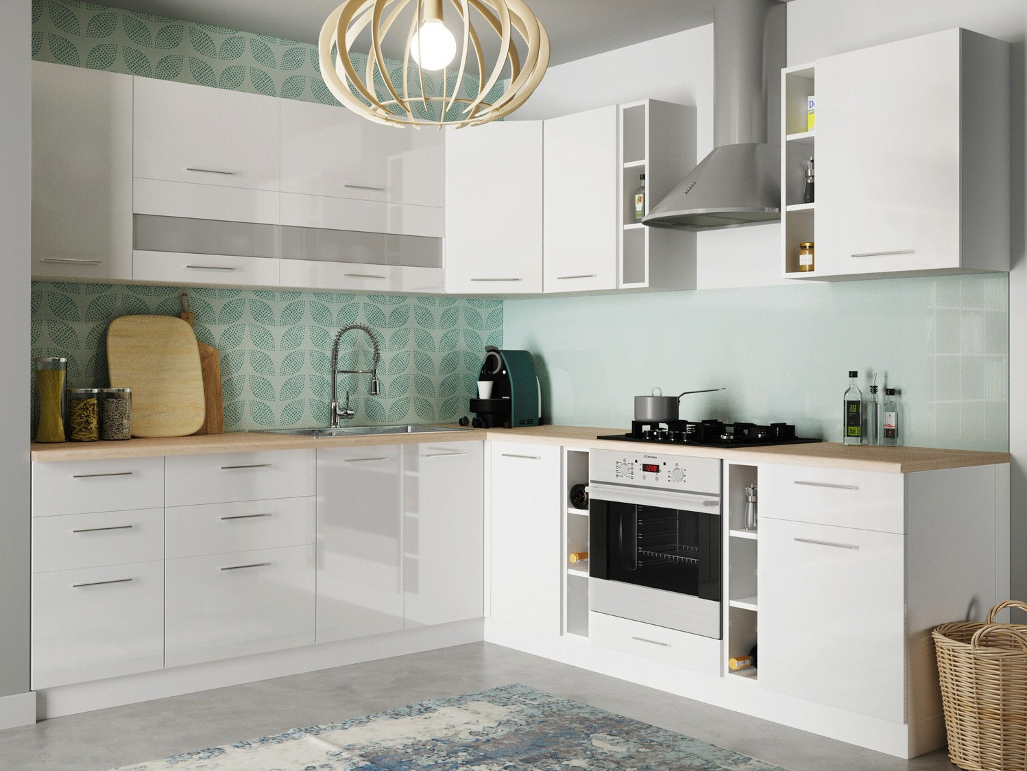 Πολυμορφικό ντουλάπι με συρτάρι και πόρτες Tiffa White 143