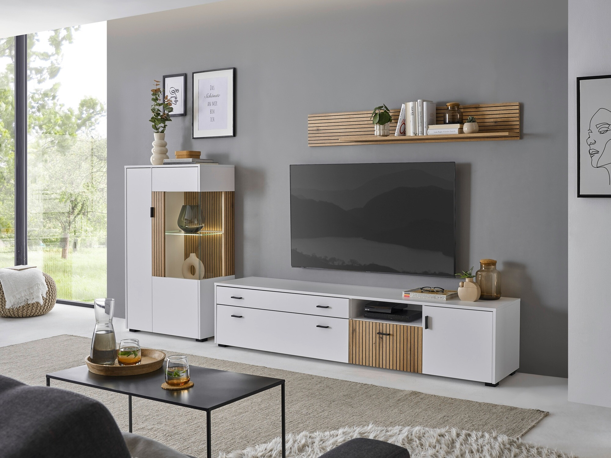 Sideboard Belmelu 102 (White + Oak)
