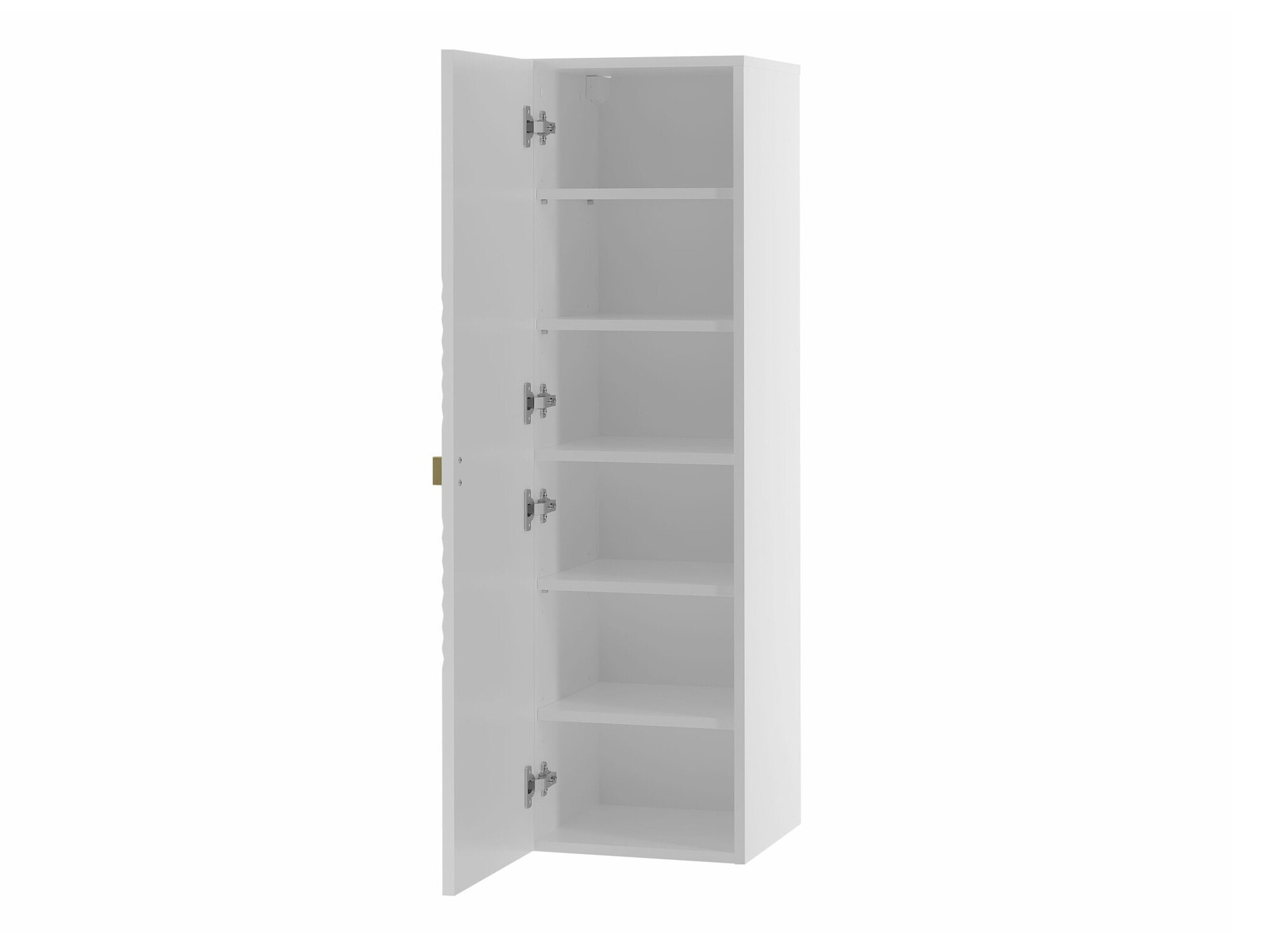 Wall-mounted bathroom cabinet Natar (White + Glossy white)