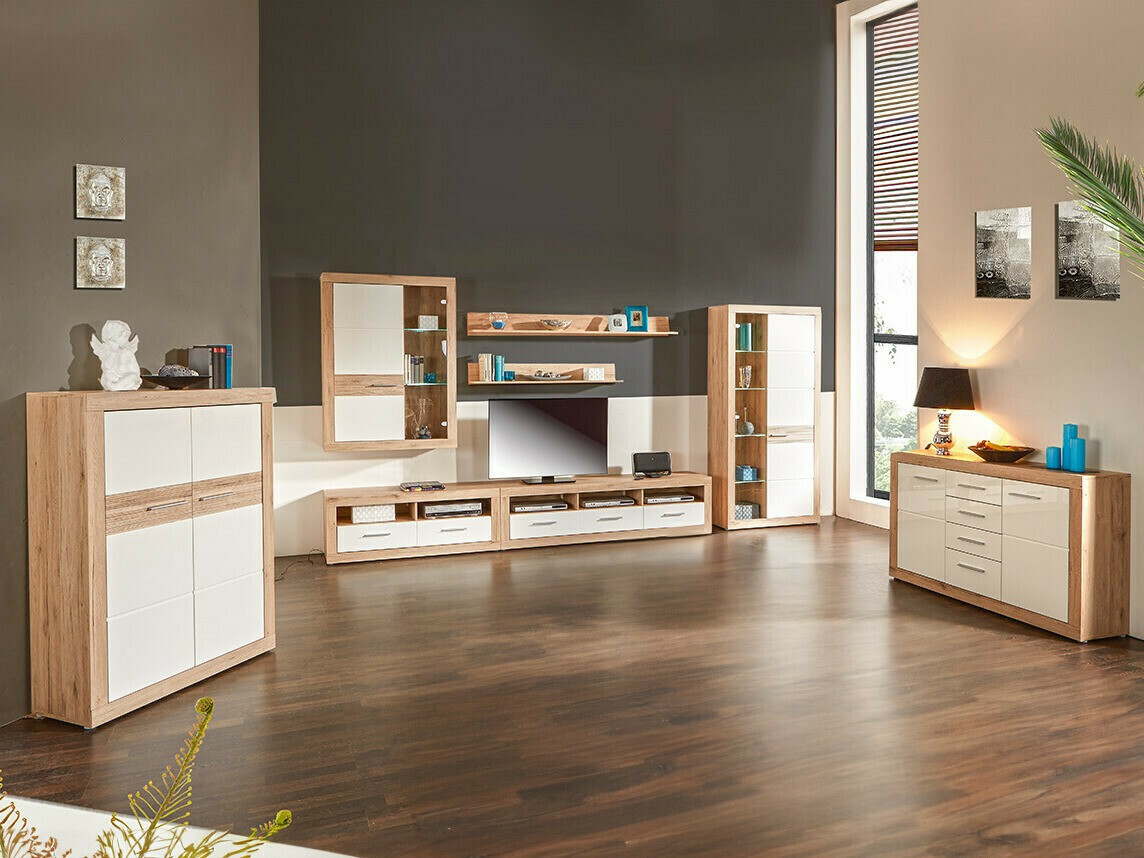 Bookcase Romfera 107 (White + San Remo oak)
