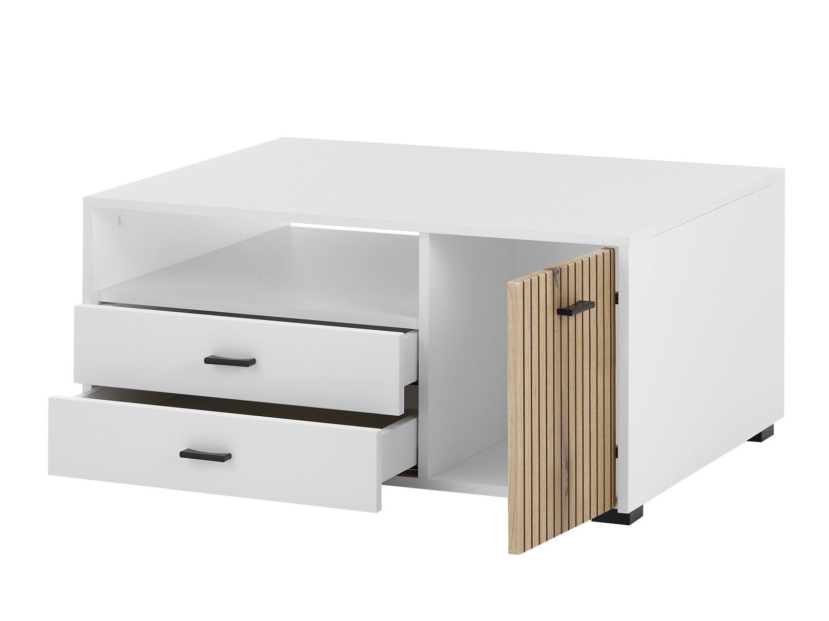Coffee table Belmelu 109 (White + Oak)