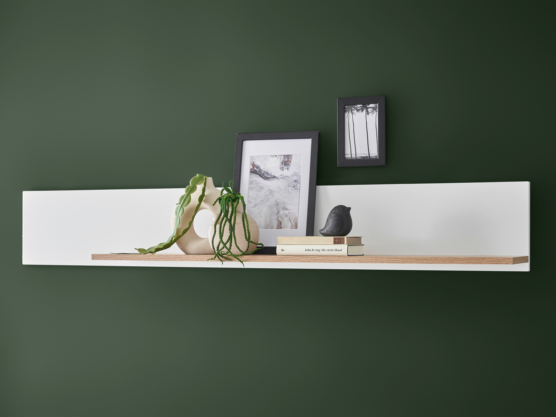 Ράφι τοίχου Belmelu 112 (Άσπρο + Δρυς)