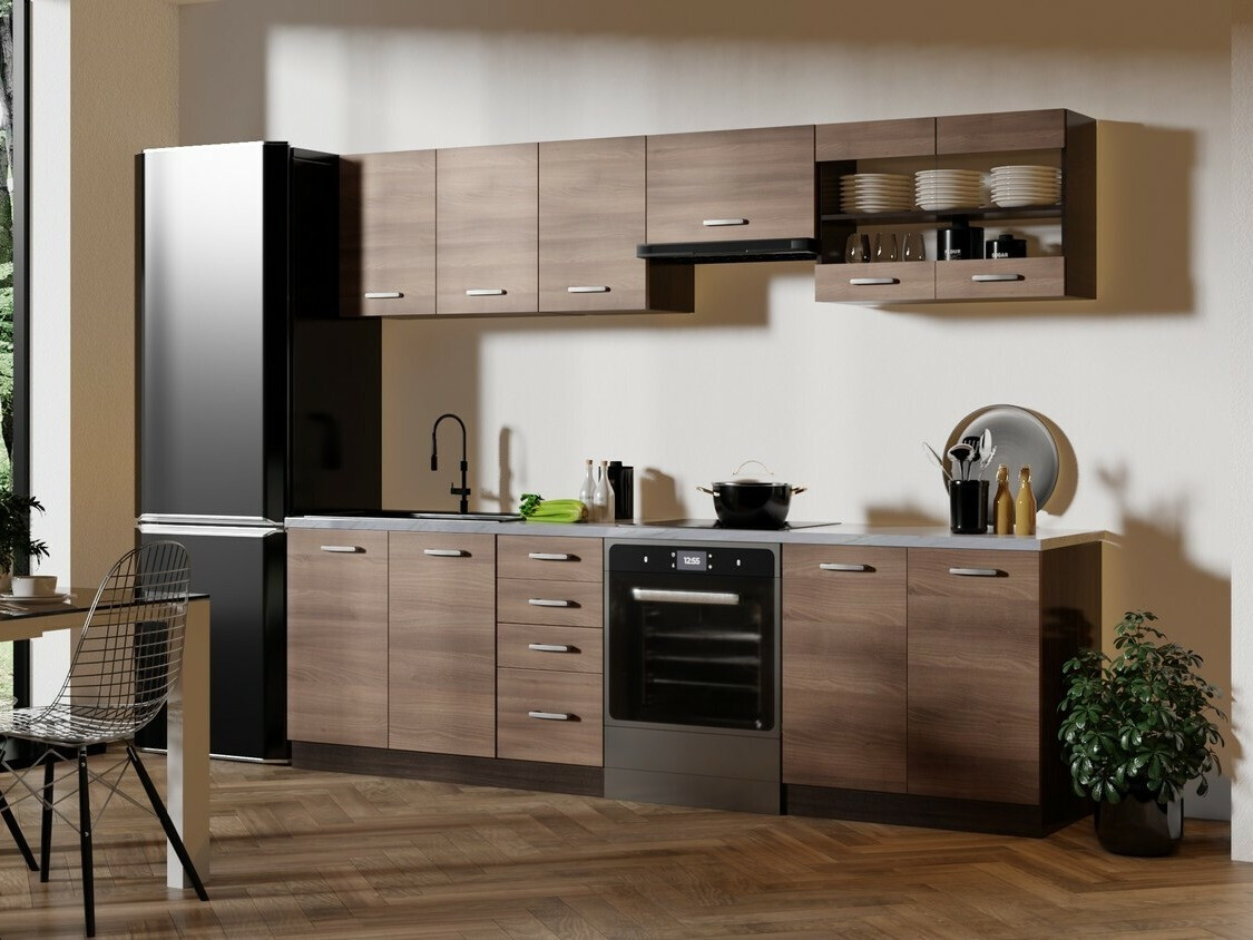 Σετ κουζίνας Houston 1138 (Σκούρα δρυς)